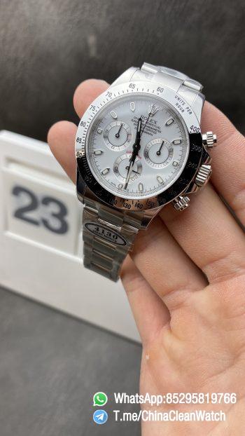 China Clean Facotry Daytona 116520 SuperClone Watch White Dial on 904L Case Bracelet SA4130 Movement