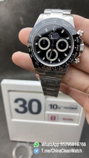Daytona 116500 Clean 11 Best Edition 904L SS Case and Bracelet Black Dial SA4130 V2