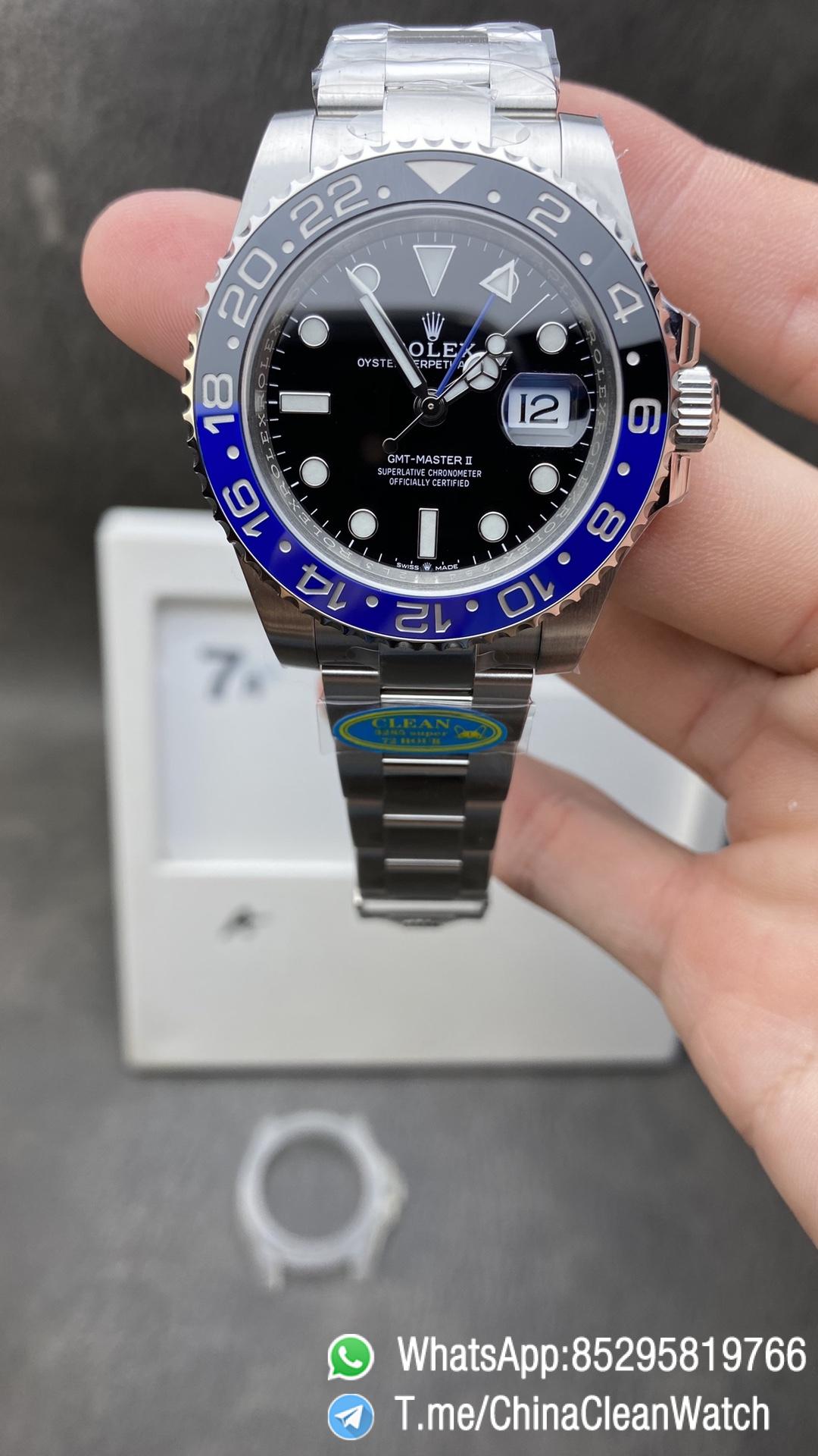 Clean Factory GMT Master II 126710BLNR Batman Blue Black Ceramic Bezel Black Dial DD3285 CHS Oyster Bracelet Clean Factory GMT Master II 126710BLNR Batman Blue Black Ceramic Bezel Black Dial DD3285 CHS Oyster Bracelet