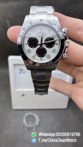 Offical Clean Factory Daytona Panda 116509 White Dial Nember Markers on 904L Steel Case Oyster Bracelet SA4130 Movement