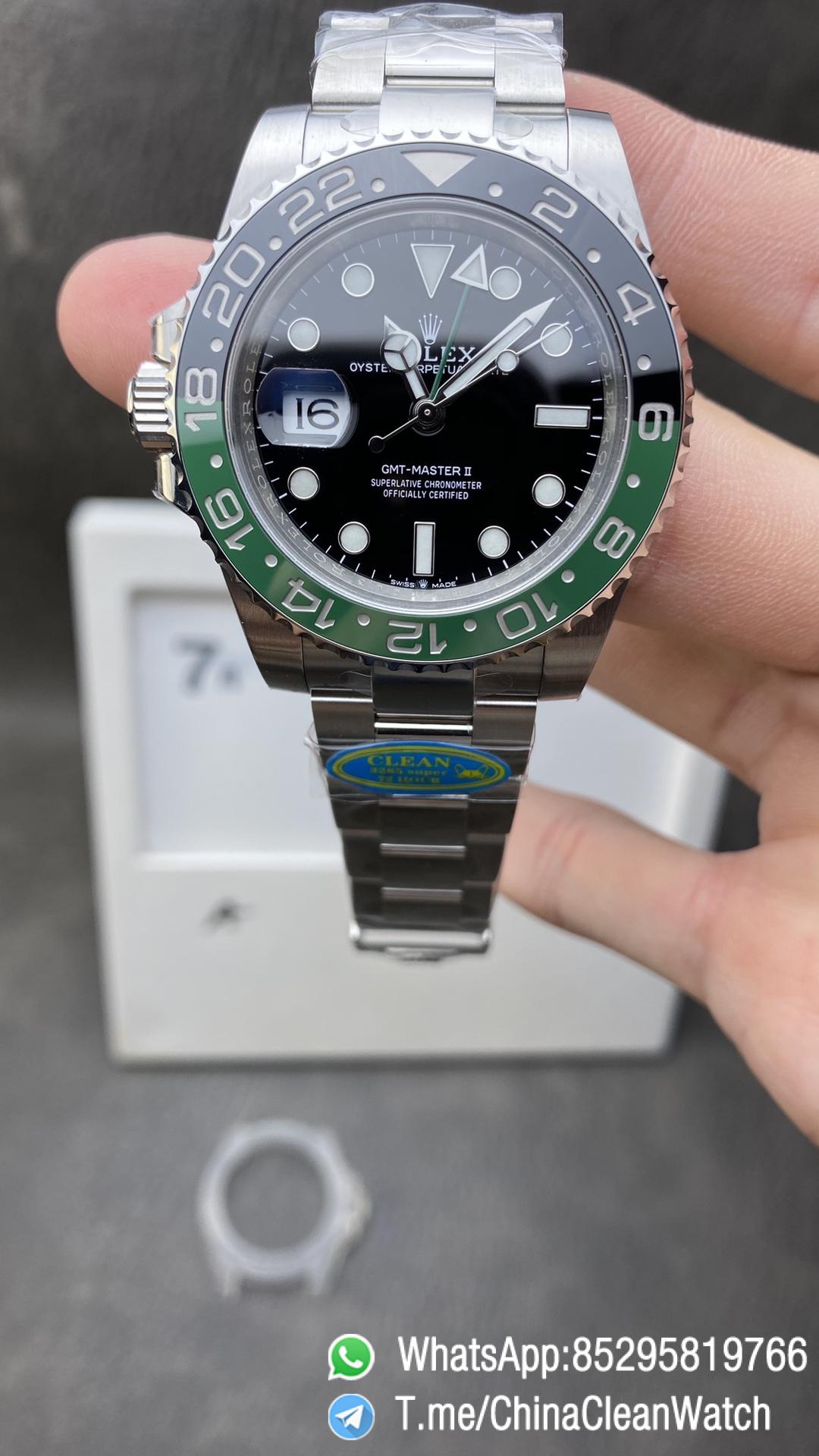 Clean Factory Rolex GMT Master II 126720VTNR Sprite Black Green Ceramic Beze Black Dial DD3285 Movement 904L Case Oyster Bracelet CHS Clean Factory Rolex GMT Master II 126720VTNR Sprite Black Green Ceramic Beze Black Dial DD3285 Movement 904L Case Oyster Bracelet CHS