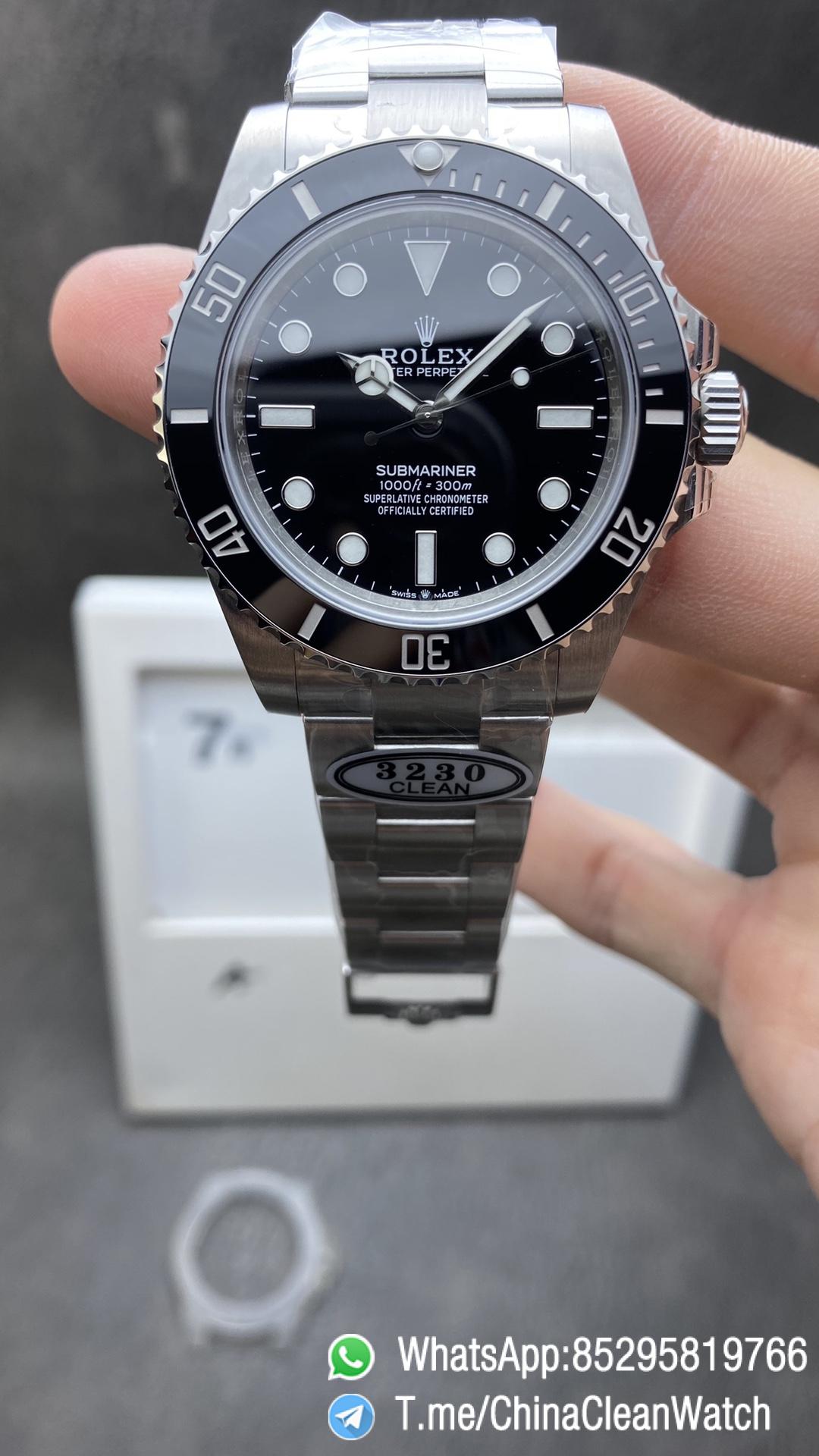 Clean Factory Submariner No Date 124060 41mm Black Dial 904L Steel CF Rolex Sub No Date Super Clone 3230 Movement Clean Factory Submariner No Date 124060 41mm Black Dial 904L Steel CF Rolex Sub No Date Super Clone 3230 Movement