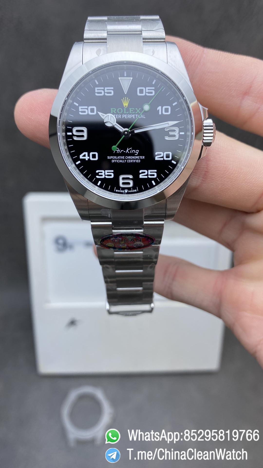 Clean Factory Watch Super Clone Rolex Air King 126900 Black Dial 904L Steel Case Bracelet VR3230 Movement Clean Factory Watch Super Clone Rolex Air King 126900 Black Dial 904L Steel Case Bracelet VR3230 Movement