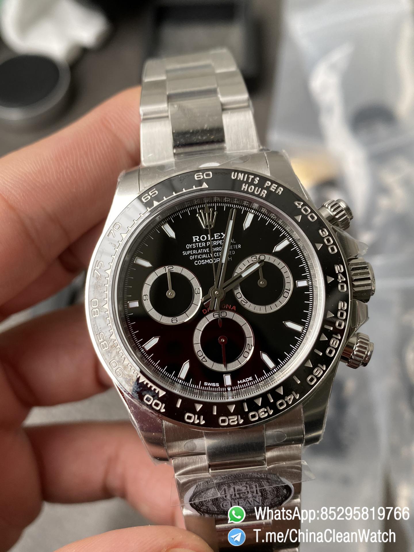 Clean Factory Watch CF Watches Rolex Daytona 126500LN Black Dial Black Cerachrom Bezel 904L Oystersteel SH4131 Movement 01 Clean Factory Watch CF Watches Rolex Daytona 126500LN Black Dial Black Cerachrom Bezel 904L Oystersteel SH4131 Movement 01