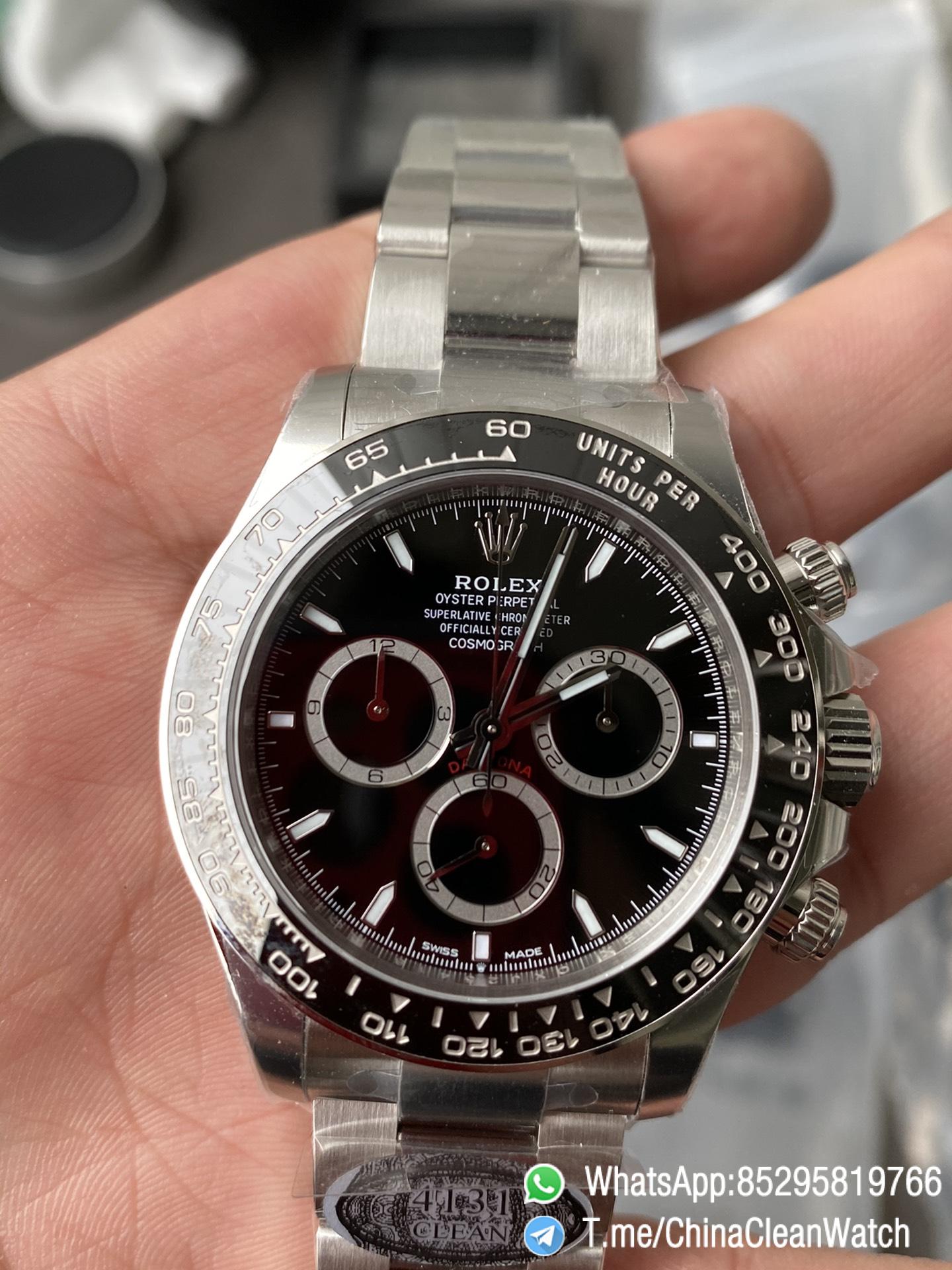Clean Factory Watch CF Watches Rolex Daytona 126500LN Black Dial Black Cerachrom Bezel 904L Oystersteel SH4131 Movement 03 Clean Factory Watch CF Watches Rolex Daytona 126500LN Black Dial Black Cerachrom Bezel 904L Oystersteel SH4131 Movement 03