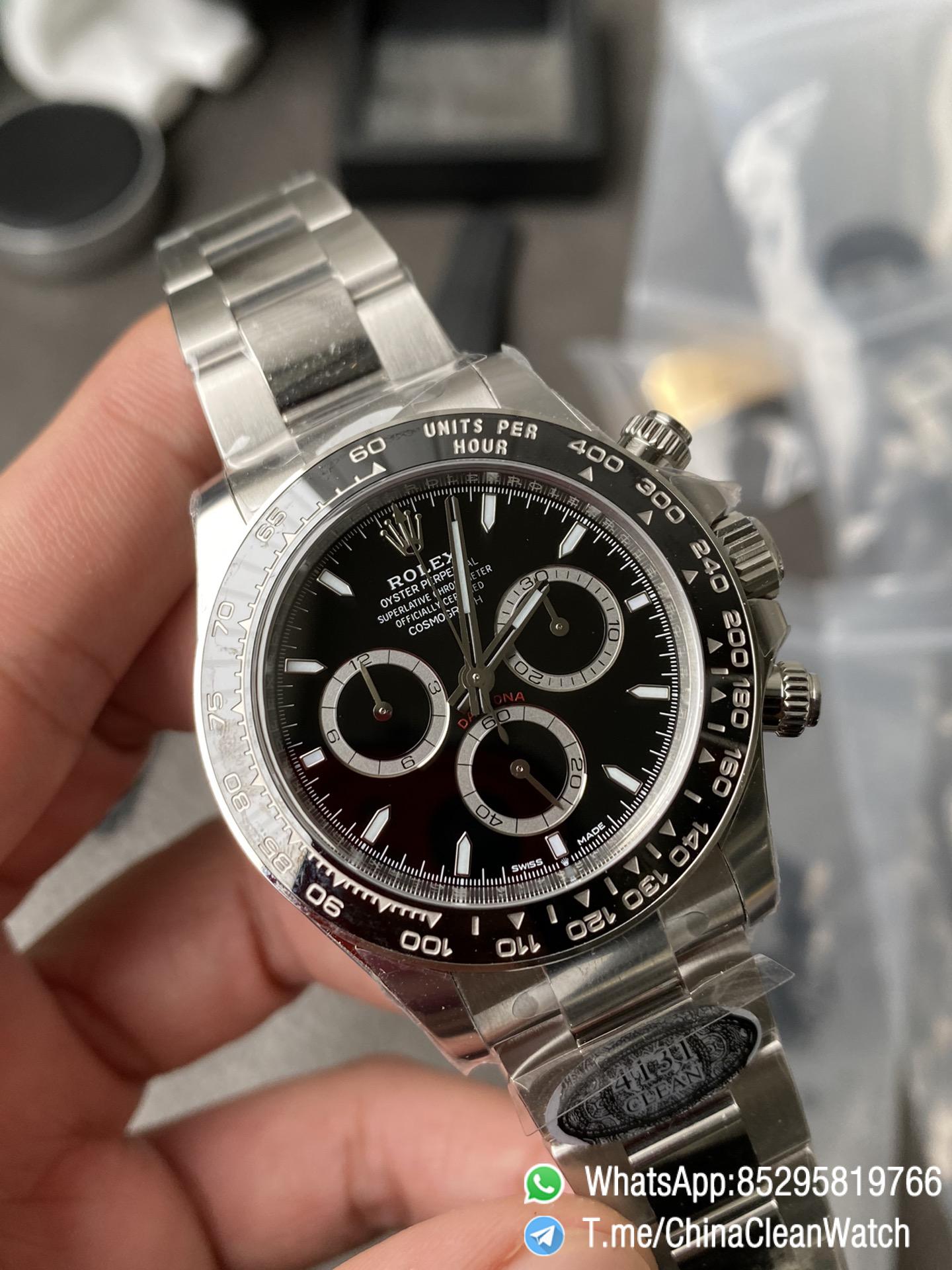 Clean Factory Watch CF Watches Rolex Daytona 126500LN Black Dial Black Cerachrom Bezel 904L Oystersteel SH4131 Movement 04 Clean Factory Watch CF Watches Rolex Daytona 126500LN Black Dial Black Cerachrom Bezel 904L Oystersteel SH4131 Movement 04