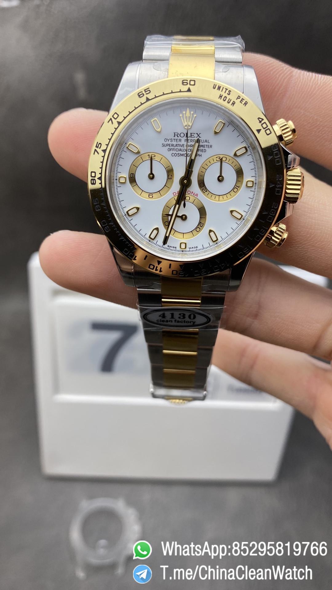 Clean Factory Watch Rolex Daytoan 116503 White Dial Yellow Gold Bezel 904L Stainless Steel Case Two Tone Bracelet Clean Factory Watch Rolex Daytoan 116503 White Dial Yellow Gold Bezel 904L Stainless Steel Case Two Tone Bracelet