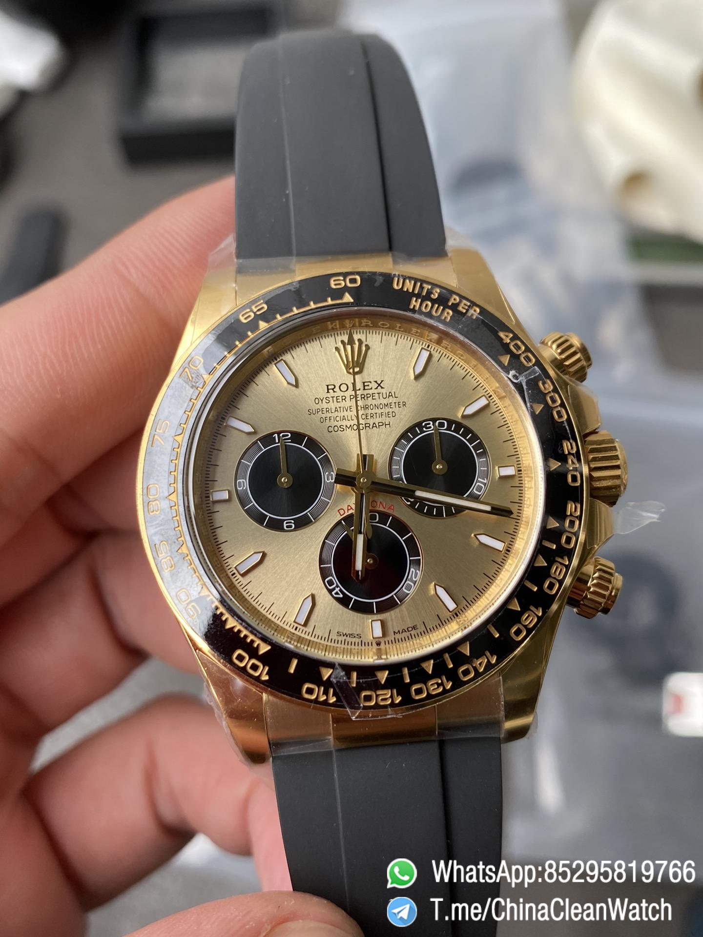 Clean Factory Watch Rolex Daytoan 126518 Yellow Gold Dial Black Ceramic Bezel Oysterflex Strap SH4131 Movement 002 Clean Factory Watch Rolex Daytoan 126518 Yellow Gold Dial Black Ceramic Bezel Oysterflex Strap SH4131 Movement 002