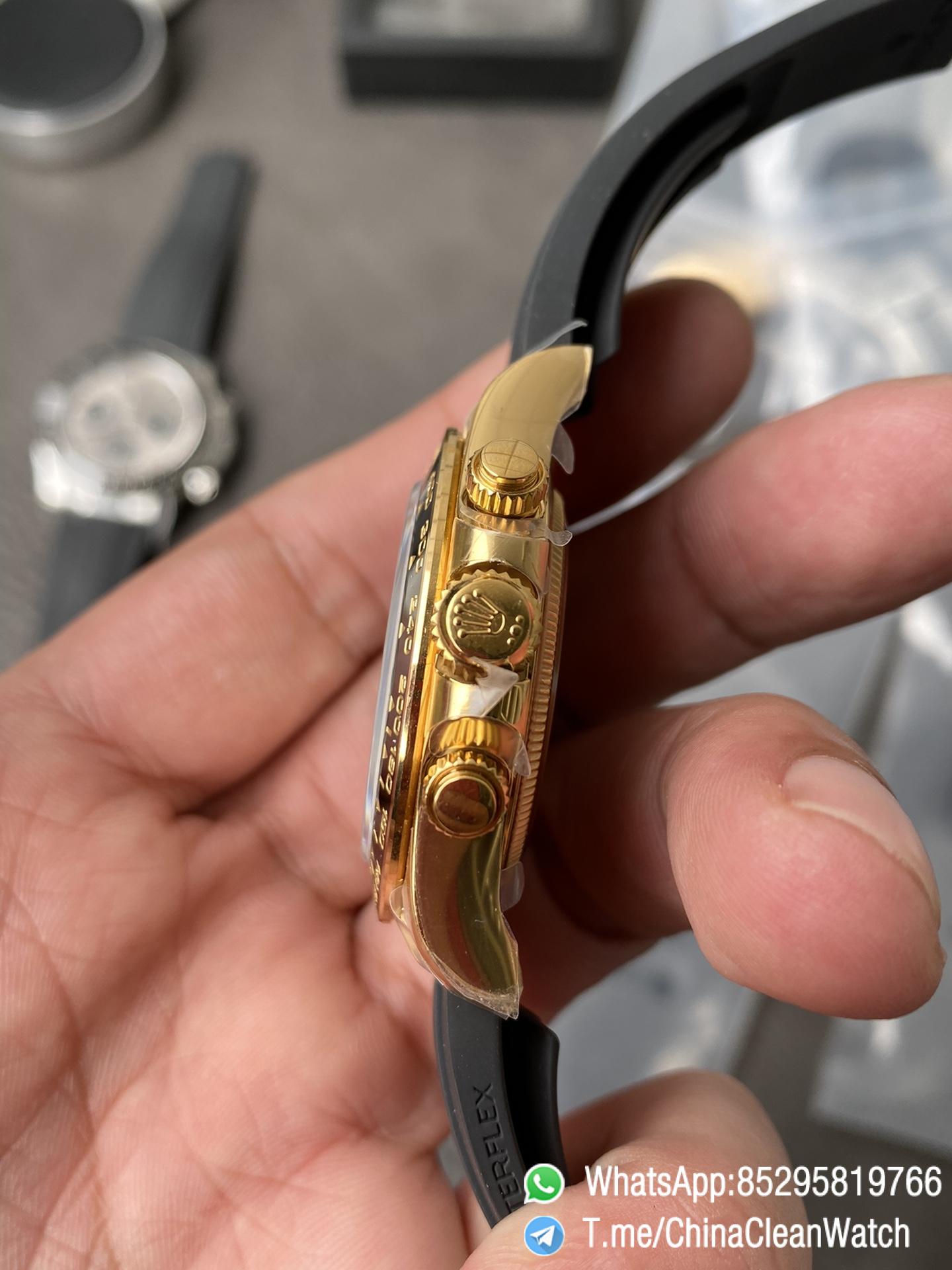 Clean Factory Watch Rolex Daytoan 126518 Yellow Gold Dial Black Ceramic Bezel Oysterflex Strap SH4131 Movement 005 Clean Factory Watch Rolex Daytoan 126518 Yellow Gold Dial Black Ceramic Bezel Oysterflex Strap SH4131 Movement 005