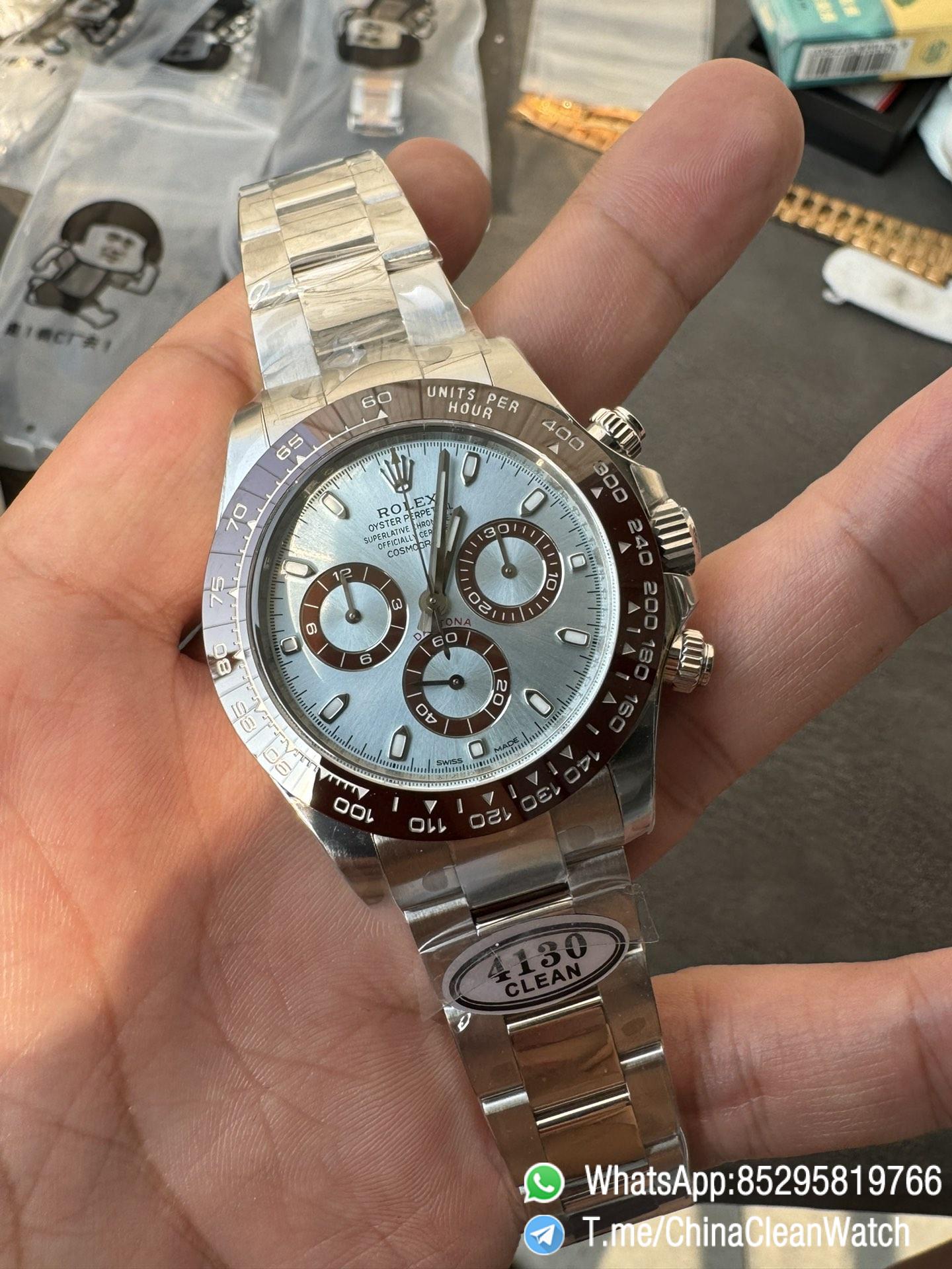 Clean Factory Watch Rolex Daytona 116506 Ice Blue Dial Stick Markers 904L Steel Case Bracelet DD4130 Movement 01 Clean Factory Watch Rolex Daytona 116506 Ice Blue Dial Stick Markers 904L Steel Case Bracelet DD4130 Movement 01