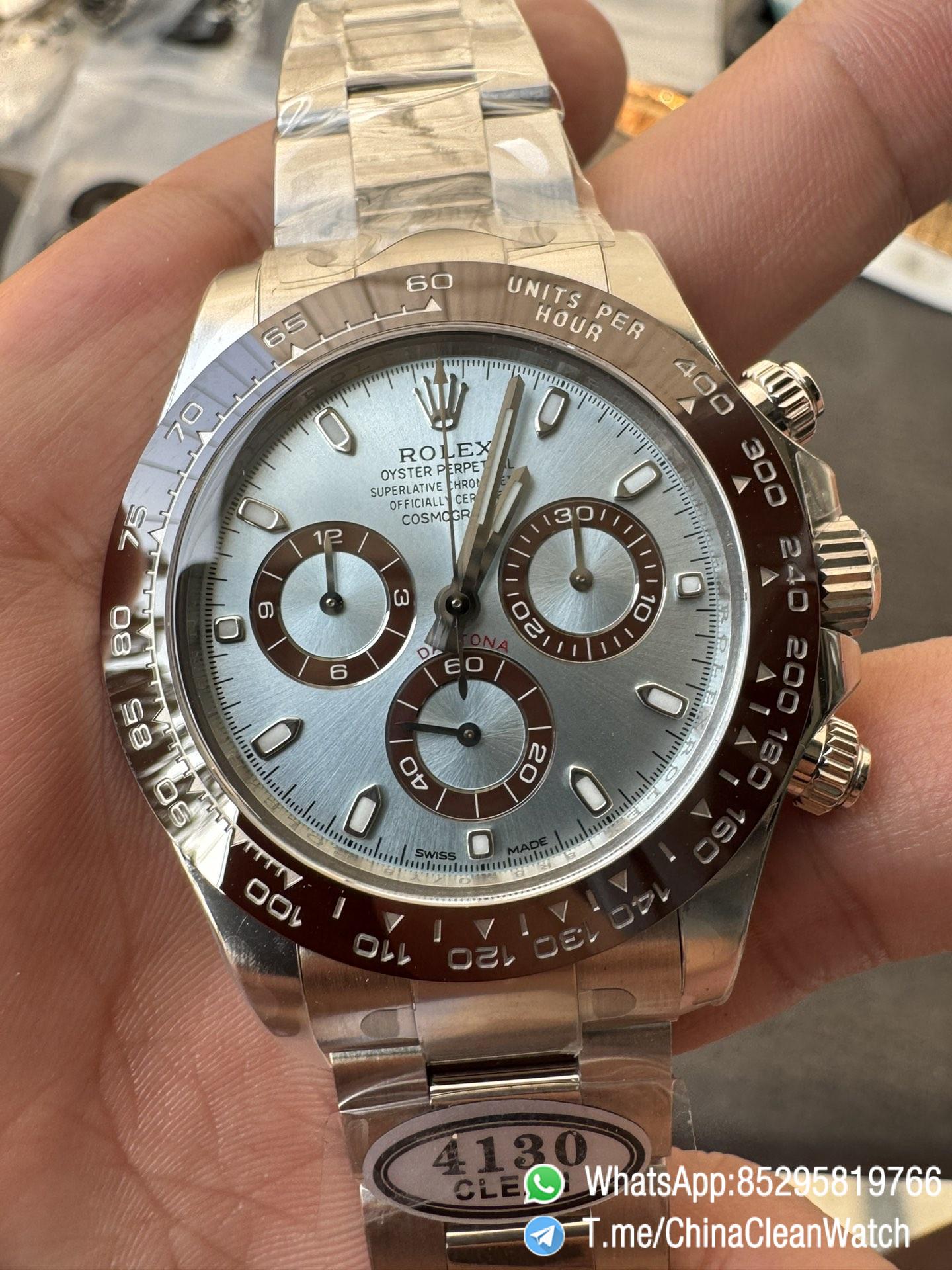 Clean Factory Watch Rolex Daytona 116506 Ice Blue Dial Stick Markers 904L Steel Case Bracelet DD4130 Movement 03 Clean Factory Watch Rolex Daytona 116506 Ice Blue Dial Stick Markers 904L Steel Case Bracelet DD4130 Movement 03