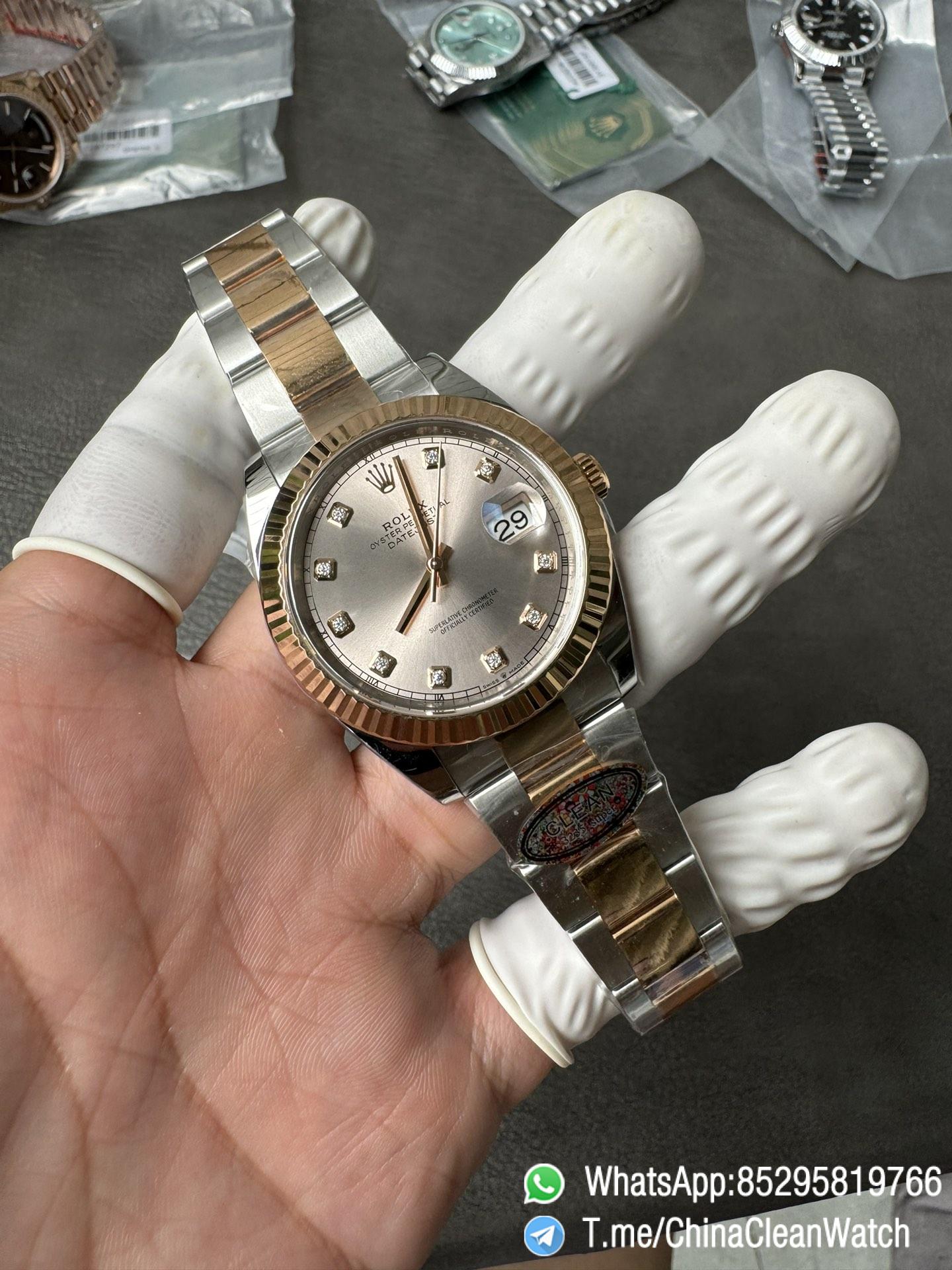 Clean Factory DateJust 41mm 126333 Champagne Dial with Diamond Markers Two Tone Bracelet VR3235 01 Clean Factory DateJust 41mm 126333 Champagne Dial with Diamond Markers Two Tone Bracelet VR3235 01
