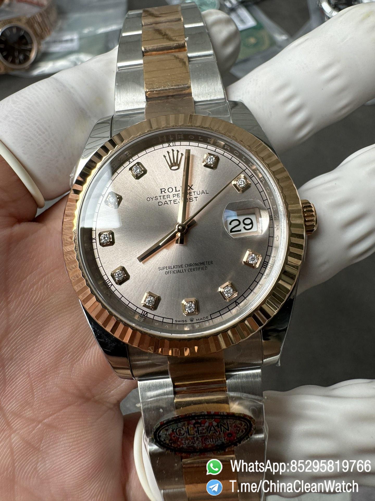 Clean Factory DateJust 41mm 126333 Champagne Dial with Diamond Markers Two Tone Bracelet VR3235 03 Clean Factory DateJust 41mm 126333 Champagne Dial with Diamond Markers Two Tone Bracelet VR3235 03