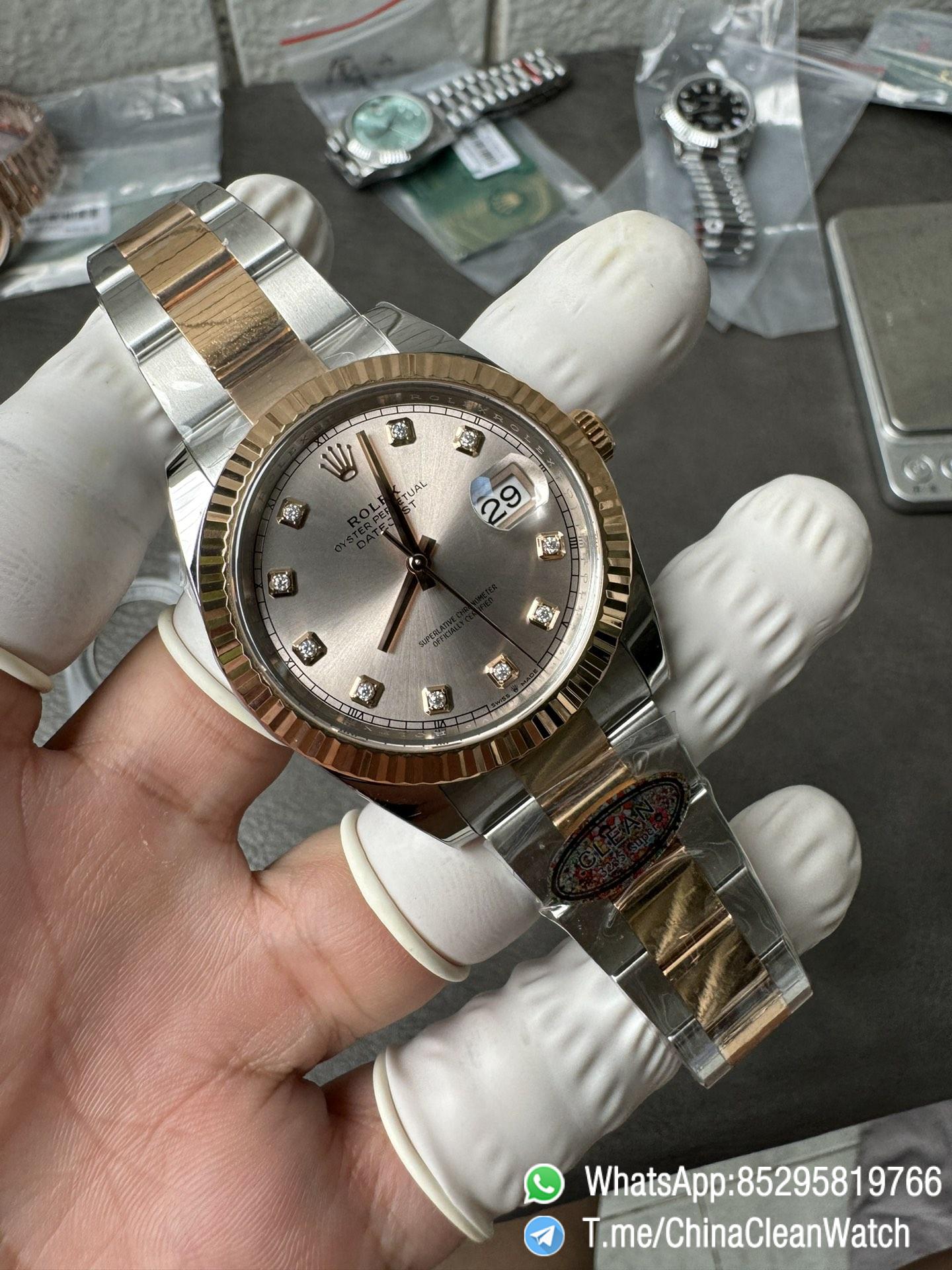 Clean Factory DateJust 41mm 126333 Champagne Dial with Diamond Markers Two Tone Bracelet VR3235 05 Clean Factory DateJust 41mm 126333 Champagne Dial with Diamond Markers Two Tone Bracelet VR3235 05