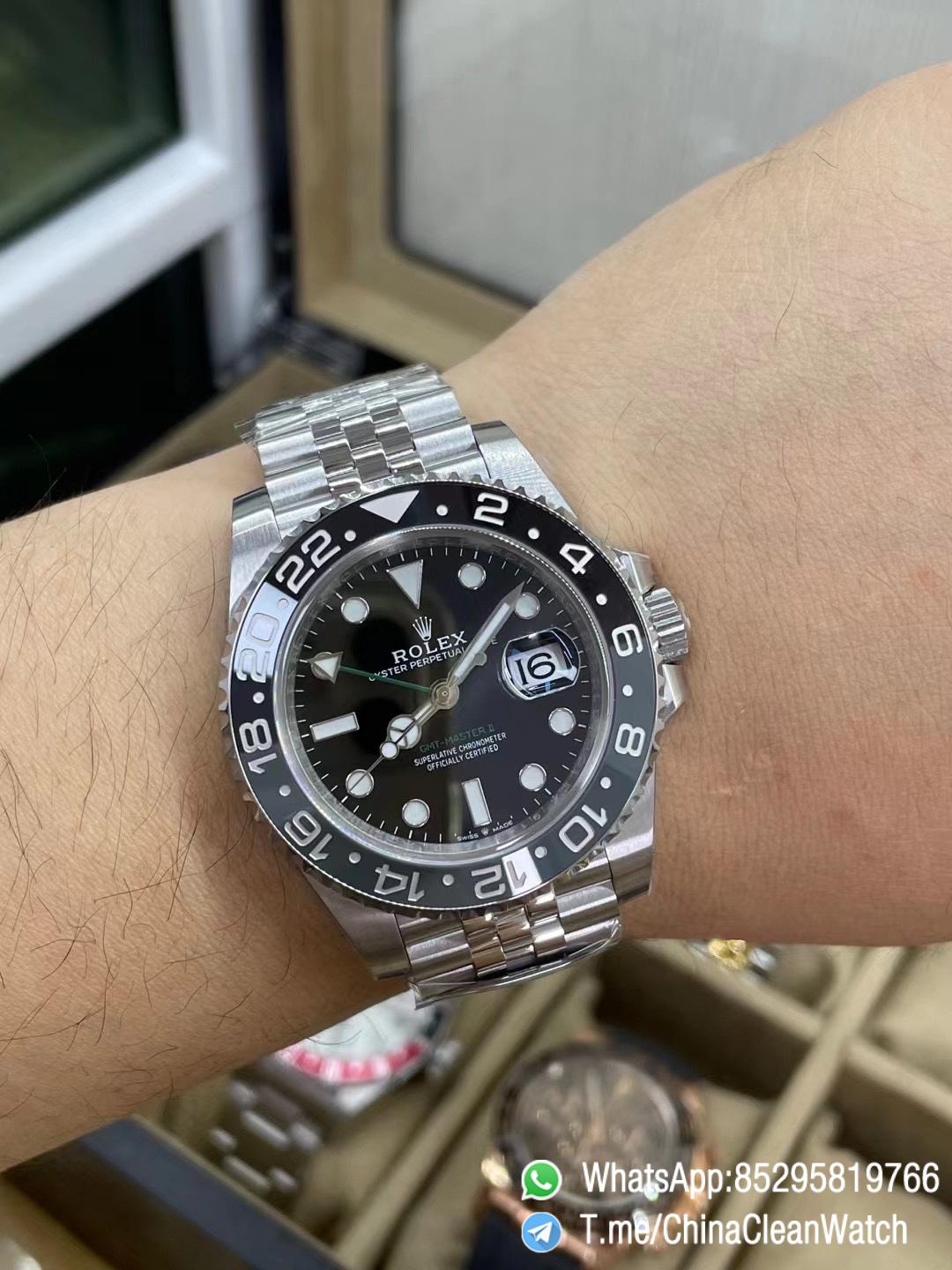 Clean Factory GMT Master II 126710GRNR Black Gray Ceramic Bezel 904L Oystersteel Jubilee Strap DD3285 Movement 09 Clean Factory GMT Master II 126710GRNR Black Gray Ceramic Bezel 904L Oystersteel Jubilee Strap DD3285 Movement 09