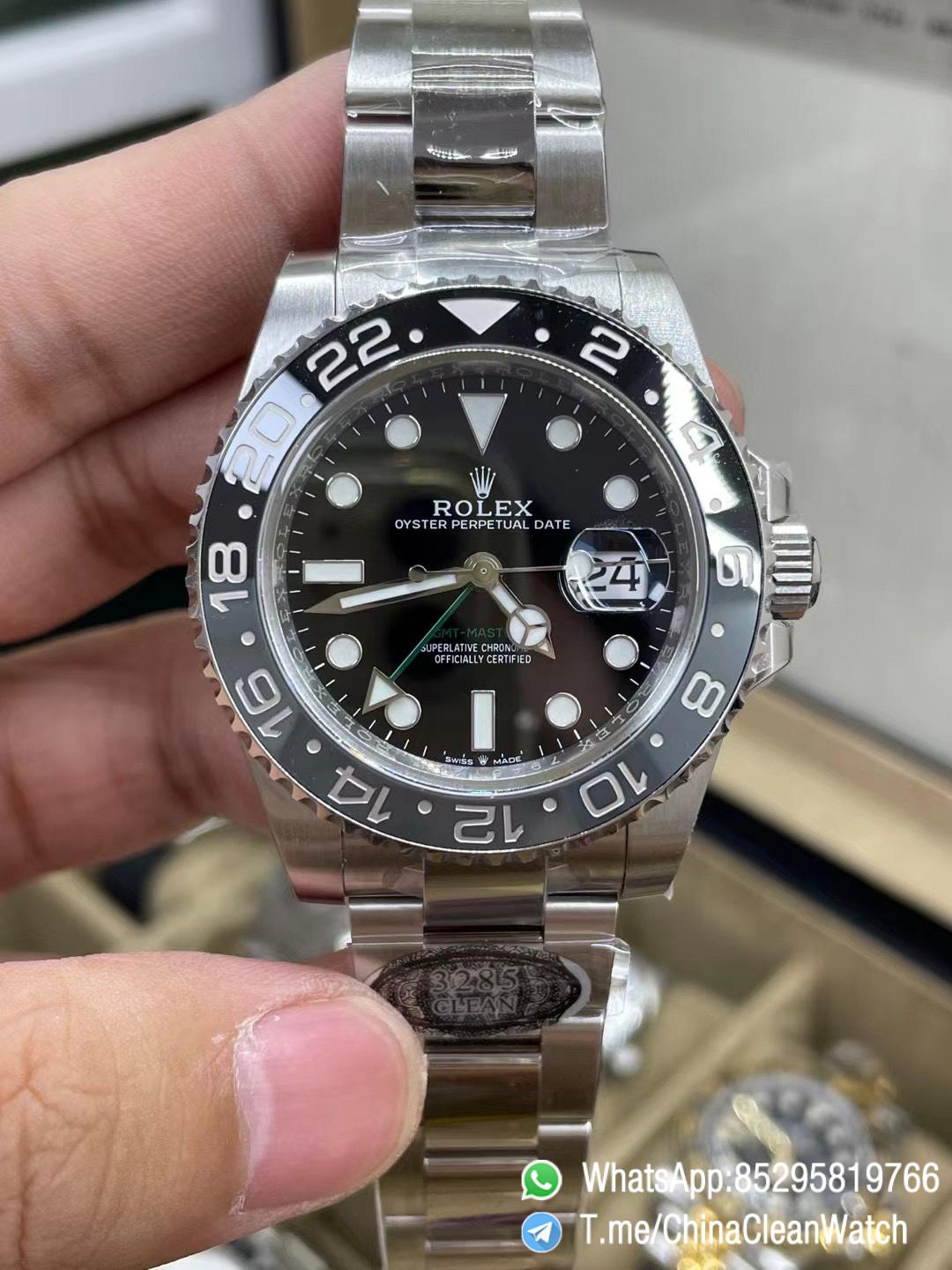 Clean Factory GMT Master II 126710GRNR Black Gray Ceramic Bezel 904L Oystersteel Oyster Strap DD3285 Movement 02 Clean Factory GMT Master II 126710GRNR Black Gray Ceramic Bezel 904L Oystersteel Oyster Strap DD3285 Movement 02