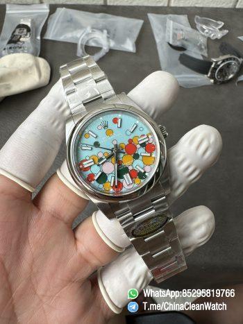 Clean Factory Oyster Perpetual 124300 CF OP Watch 41mm 904L Steel Celebration Dial VR3230 01