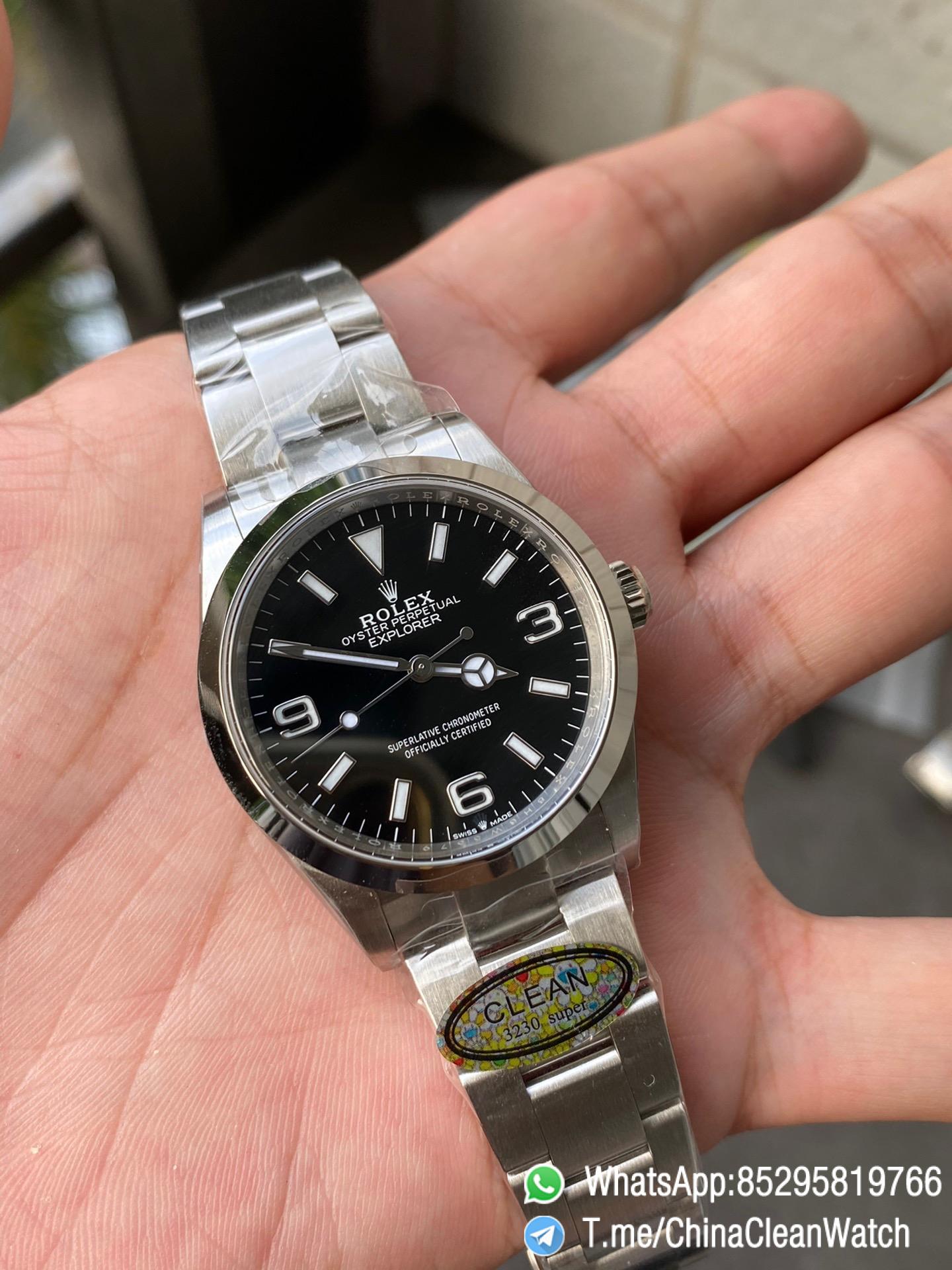Clean Factory Rolex Explorer 124270 36mm Black Dial 904L Steel Case Oyster Bracelet VR3230 Movement 02 Clean Factory Rolex Explorer 124270 36mm Black Dial 904L Steel Case Oyster Bracelet VR3230 Movement 02