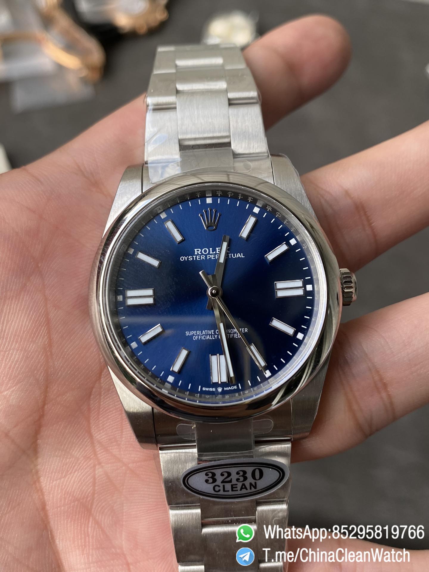 Clean Factory Rolex Oyster Perpetual 124300 Blue Dial 41mm CF OP 904L OysterSteel Case Bracelet VR3230 Movement 01 Clean Factory Rolex Oyster Perpetual 124300 Blue Dial 41mm CF OP 904L OysterSteel Case Bracelet VR3230 Movement 01