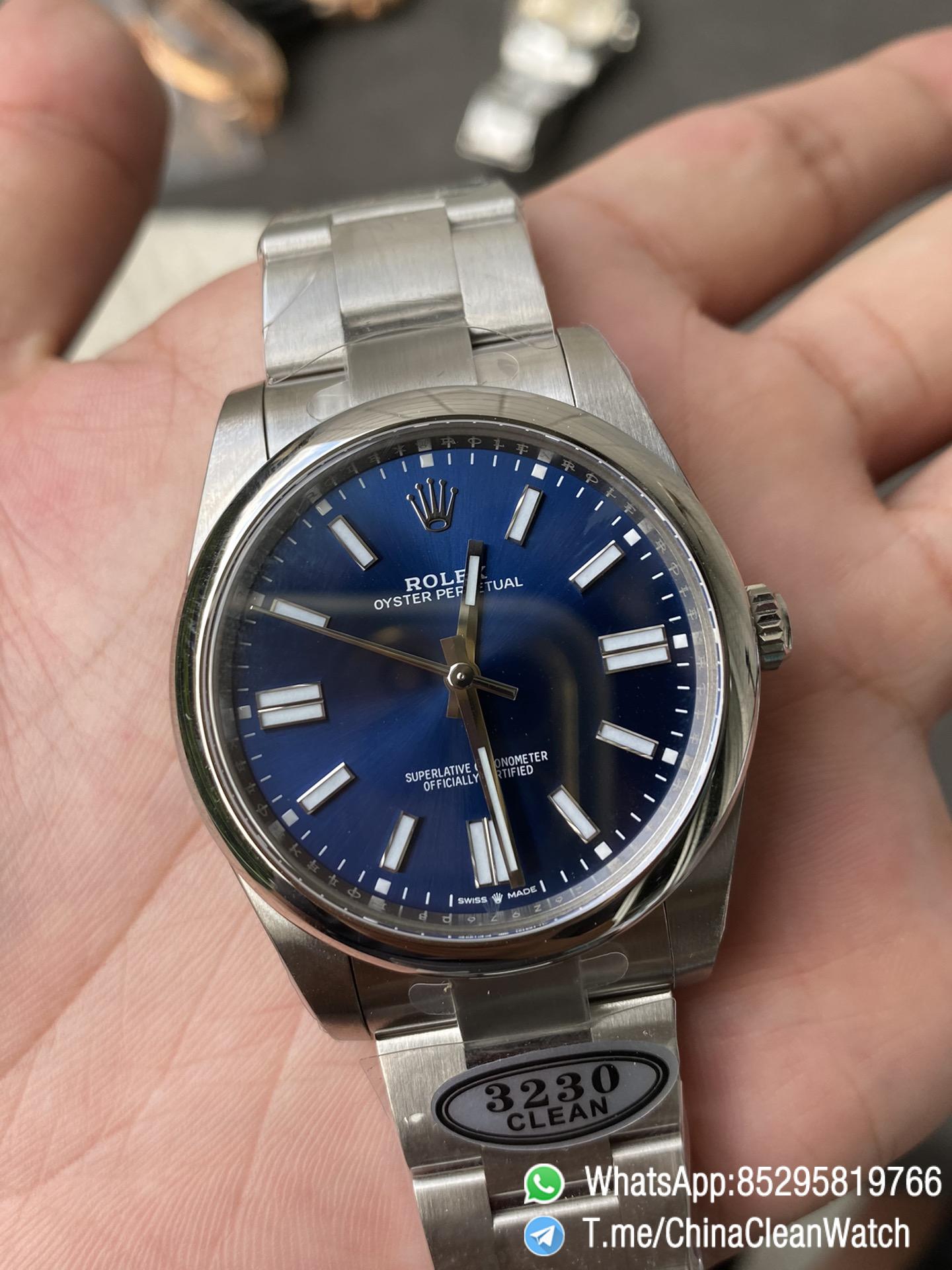Clean Factory Rolex Oyster Perpetual 124300 Blue Dial 41mm CF OP 904L OysterSteel Case Bracelet VR3230 Movement 04 Clean Factory Rolex Oyster Perpetual 124300 Blue Dial 41mm CF OP 904L OysterSteel Case Bracelet VR3230 Movement 04