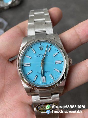 Clean Factory Rolex Oyster Perpetual 124300 CF OP 41mm 904L Steel Tiffany Blue Dial VR3230 Movement 02