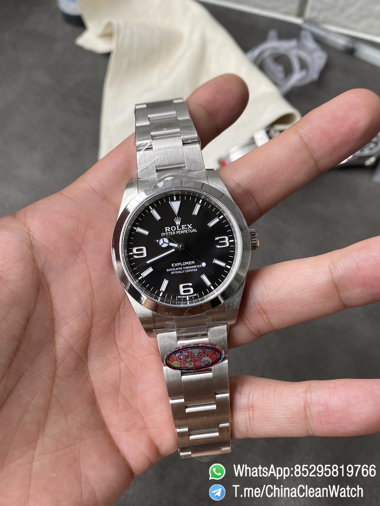 Clean Factory Watch Rolex Explorer 214270 39mm Black Dial 904L OysterSteel Case Oyster Bracelet VR3132 Movement 01 Clean Factory Watch Rolex Explorer 214270 39mm Black Dial 904L OysterSteel Case Oyster Bracelet VR3132 Movement 01