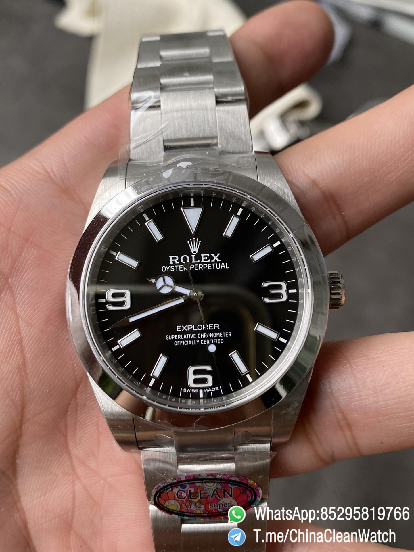 Clean Factory Watch Rolex Explorer 214270 39mm Black Dial 904L OysterSteel Case Oyster Bracelet VR3132 Movement 02 Clean Factory Watch Rolex Explorer 214270 39mm Black Dial 904L OysterSteel Case Oyster Bracelet VR3132 Movement 02