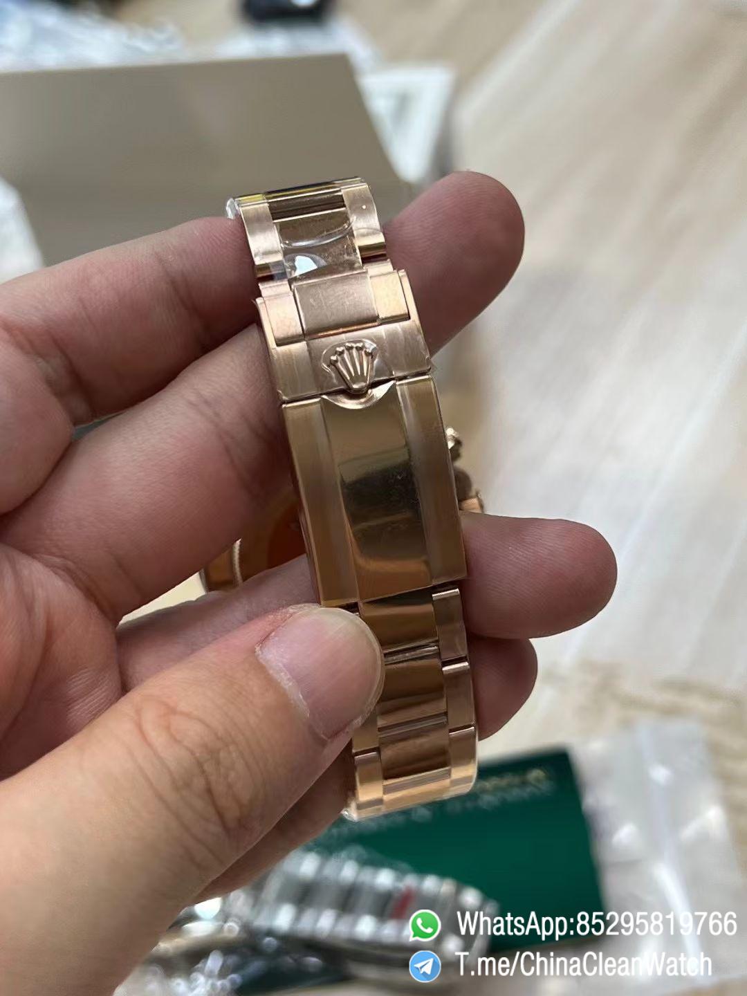 Clean Factory Daytona 116505 Rose Gold Case Bracelet Silver Dail Black Chrono Dial DD4130 Superclone Movement 06 Clean Factory Daytona 116505 Rose Gold Case Bracelet Silver Dail Black Chrono Dial DD4130 Superclone Movement 06