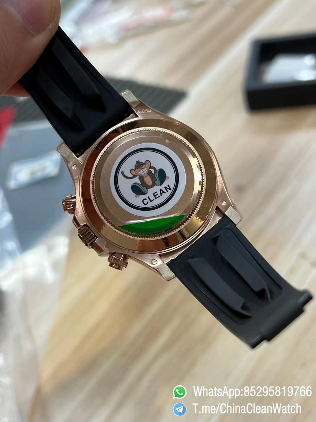 Clean Factory Daytona 116515 Rose Gold Case Black Ceramic Bezel Sundust Dial Black Sub Dial Oysterflex Strap DD4130 Movement 09 Clean Factory Daytona 116515 Rose Gold Case Black Ceramic Bezel Sundust Dial Black Sub Dial Oysterflex Strap DD4130 Movement 09