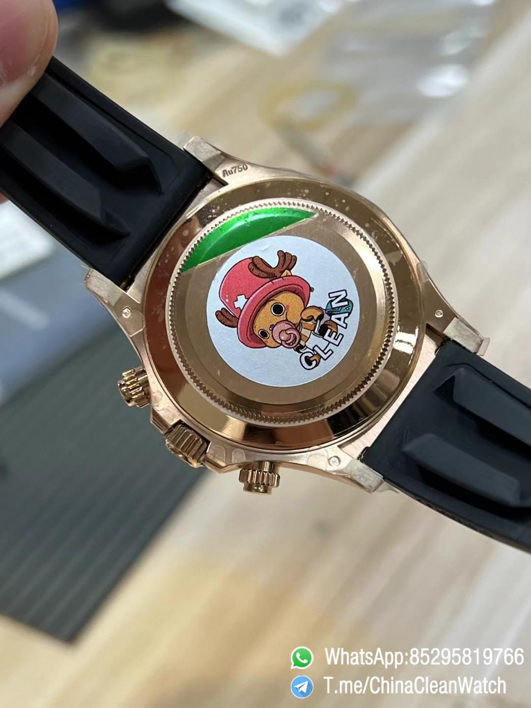 Clean Factory Daytona 116515 Rose Gold Case Chocolate Dial Black Chrono Dial DanDong 4130 Movement Oysterflex Strap 06 Clean Factory Daytona 116515 Rose Gold Case Chocolate Dial Black Chrono Dial DanDong 4130 Movement Oysterflex Strap 06