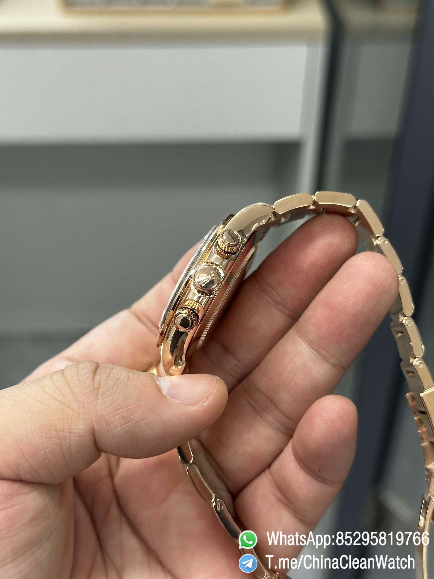 Clean Factory Daytona M116505 0010 Rose Gold Case Bracelet White Dail DanDong Superclone 4130 Movement 04 Clean Factory Daytona M116505 0010 Rose Gold Case Bracelet White Dail DanDong Superclone 4130 Movement 04