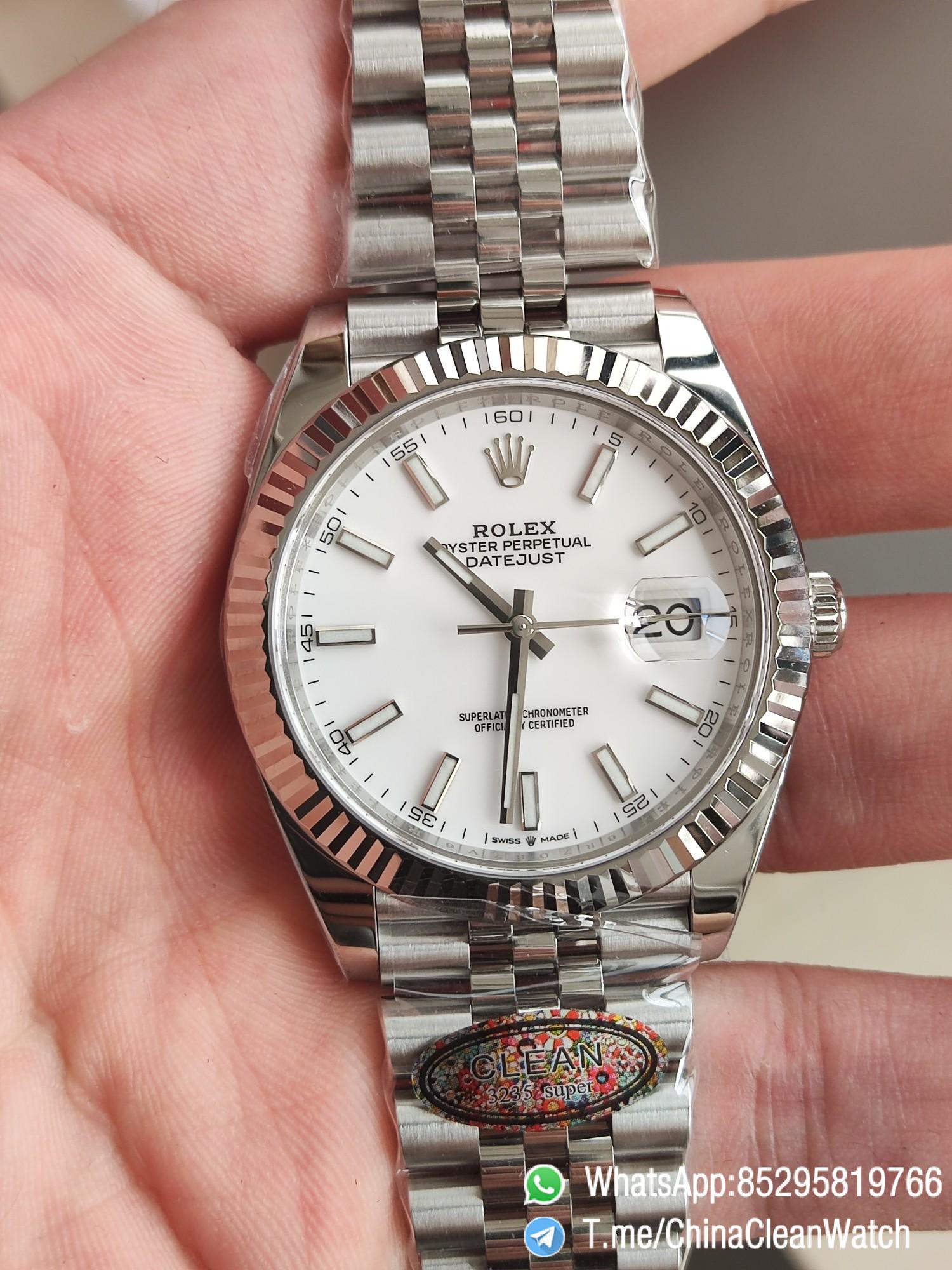 Clean Factory Rolex Datejust 41mm 126334 0010 White Dial 904L Steel Case Jubilee Bracelet DD3235 Movement 01 Clean Factory Rolex Datejust 41mm 126334 0010 White Dial 904L Steel Case Jubilee Bracelet DD3235 Movement 01