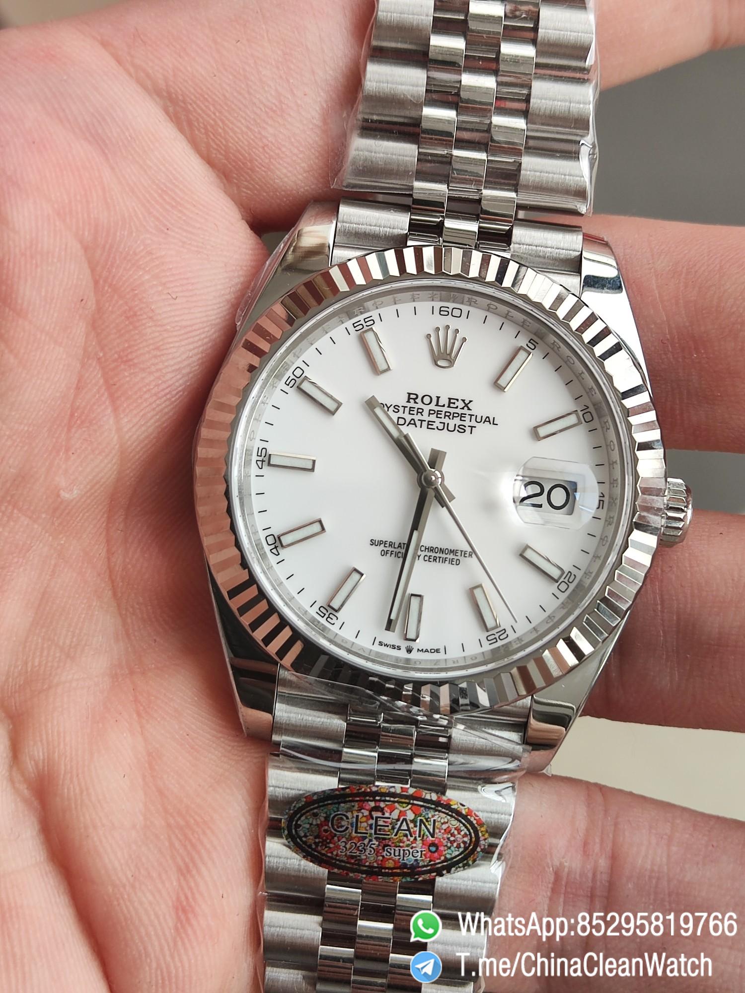 Clean Factory Rolex Datejust 41mm 126334 0010 White Dial 904L Steel Case Jubilee Bracelet DD3235 Movement 03 Clean Factory Rolex Datejust 41mm 126334 0010 White Dial 904L Steel Case Jubilee Bracelet DD3235 Movement 03