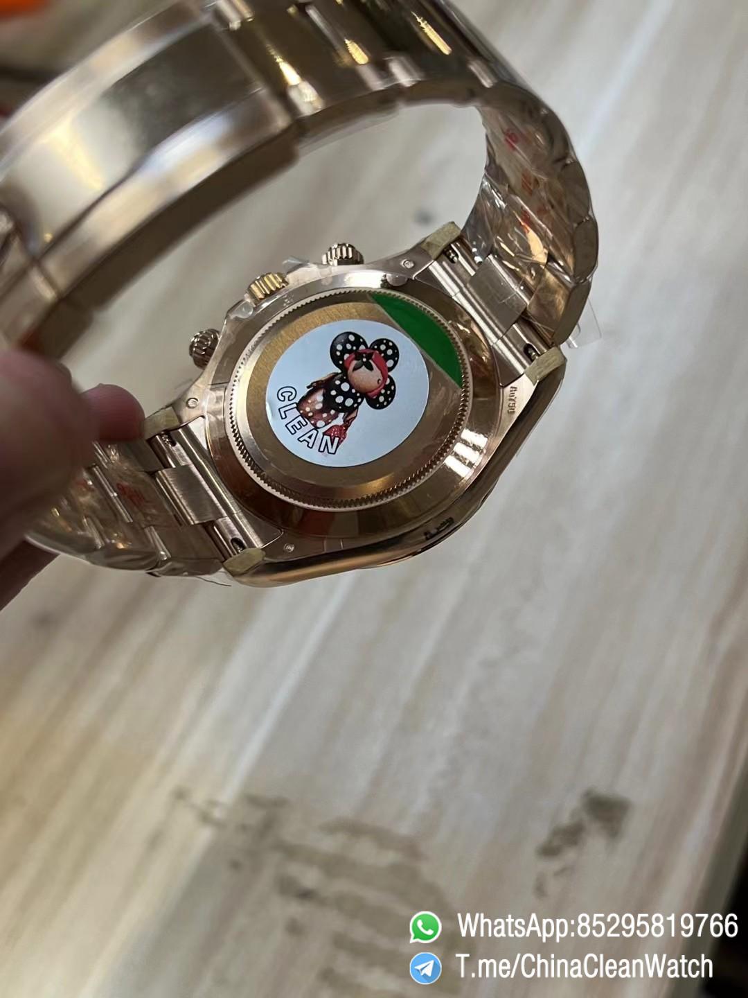 Clean Factory Rolex Daytona 116505 Full Rose Gold Case Bracelet Rose Gold Dial with Diamonds Markers DD4130 Movement 05 Clean Factory Rolex Daytona 116505 Full Rose Gold Case Bracelet Rose Gold Dial with Diamonds Markers DD4130 Movement 05