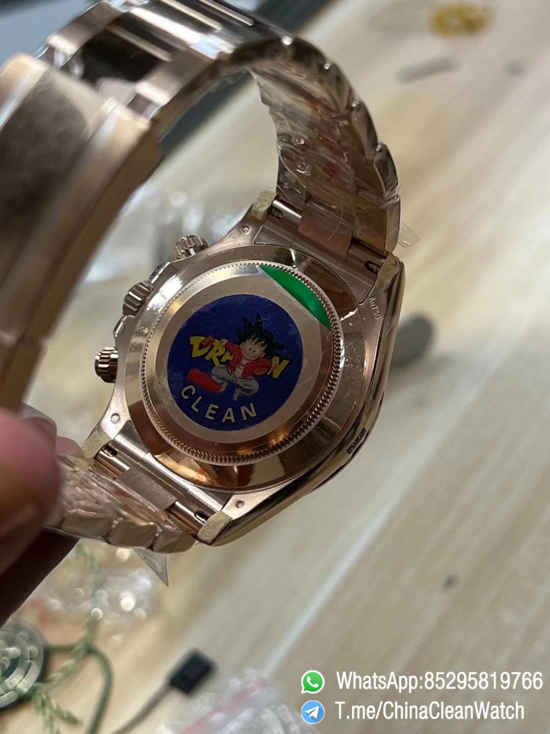 Clean Factory Rolex Daytona 116505 Rose Gold Case Bracelet Black Dial with Pink Sub Dial DD4130 Movement 04 Clean Factory Rolex Daytona 116505 Rose Gold Case Bracelet Black Dial with Pink Sub Dial DD4130 Movement 04