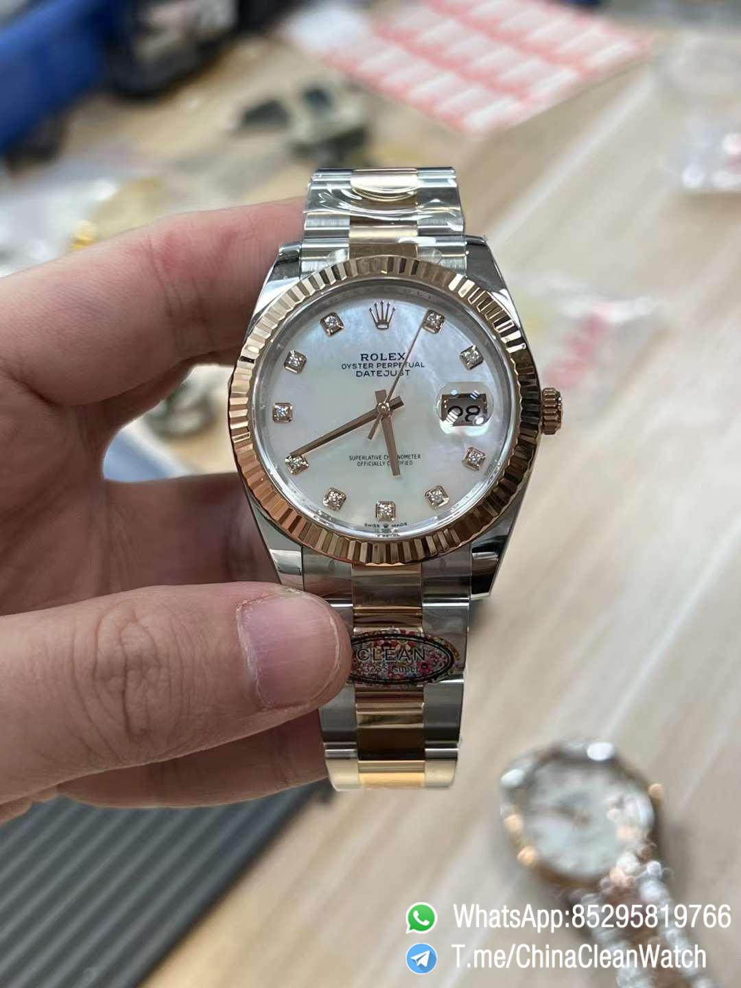 Clean Factory Watches Rolex DateJust 41 m126331 0013 Rose Gold Mother of Pear Dial Oyster Bracelet 3235 Movement 01 Clean Factory Watches Rolex DateJust 41 m126331 0013 Rose Gold Mother of Pear Dial Oyster Bracelet 3235 Movement 01