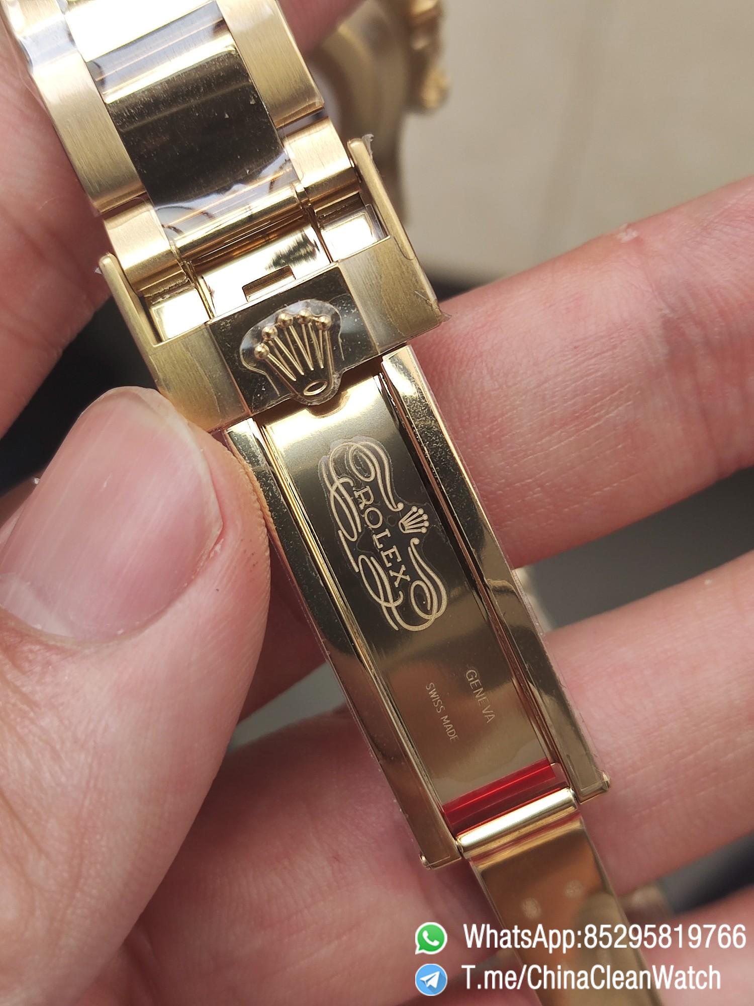 Clena Factory Rolex Daytona 116508 Yellow Gold Case Bracelet DD4130 Movement Black Dial Diamond Markers 07 Clena Factory Rolex Daytona 116508 Yellow Gold Case Bracelet DD4130 Movement Black Dial Diamond Markers 07