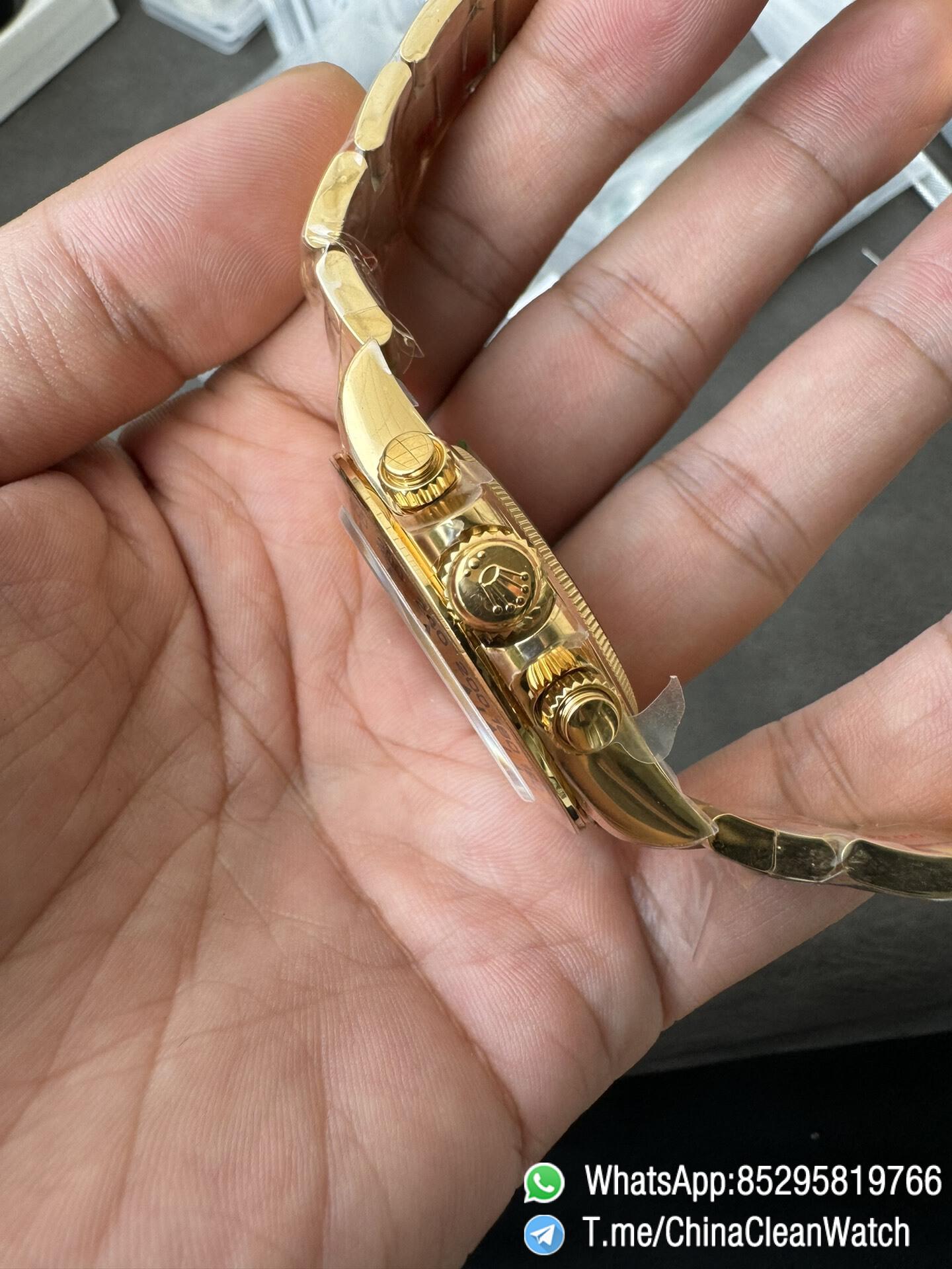 Clean Factory Daytona 116508 Yellow Gold Case Bracelet Black Dial with Yellow Sub Dial Red Chrono Second Hand DD4131 Movement 06 Clean Factory Daytona 116508 Yellow Gold Case Bracelet Black Dial with Yellow Sub Dial Red Chrono Second Hand DD4131 Movement 06