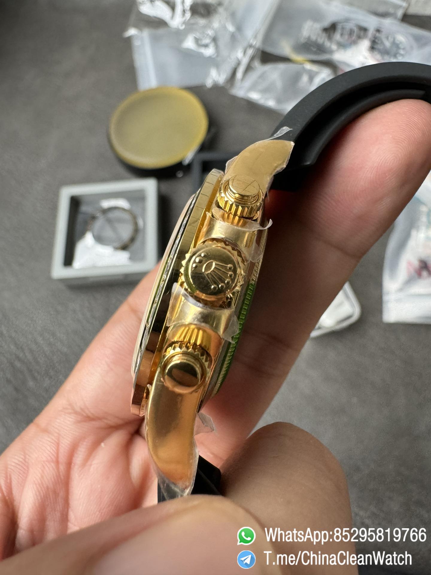 Clean Factory Rolex Daytona Eye Of The Tiger 116588TBR Wrapped 18K Yellow Gold Diamonds Dial Bezel DD4130 Movement 05 Clean Factory Rolex Daytona Eye Of The Tiger 116588TBR Wrapped 18K Yellow Gold Diamonds Dial Bezel DD4130 Movement 05