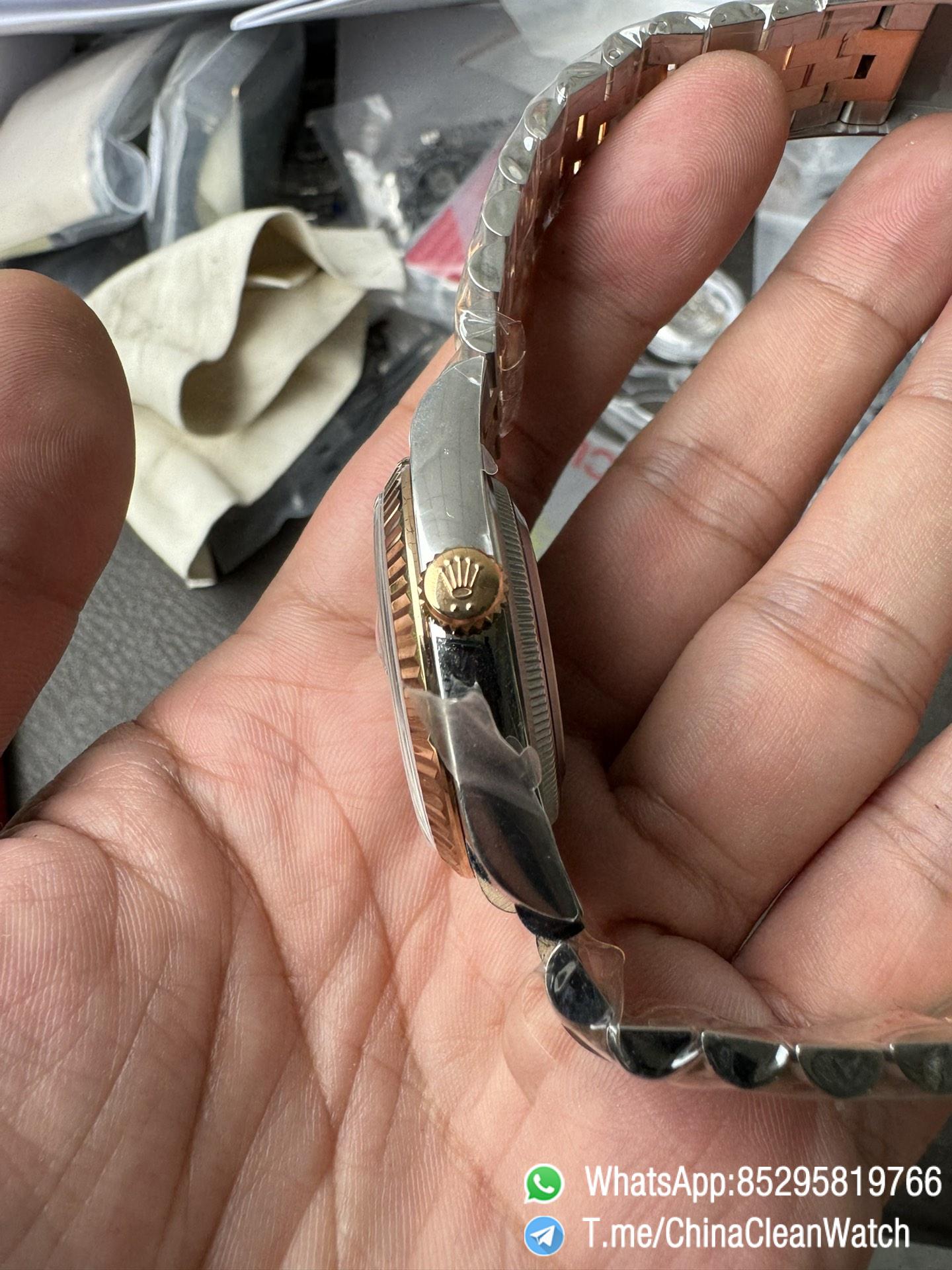 Clean Factory DateJust 36mm 126231 Wimbledon 904L Steel Grey Dial Green Roman Marker Two Tone Jubilee Bracelet SH3235 Movement 06 Clean Factory DateJust 36mm 126231 Wimbledon 904L Steel Grey Dial Green Roman Marker Two Tone Jubilee Bracelet SH3235 Movement 06