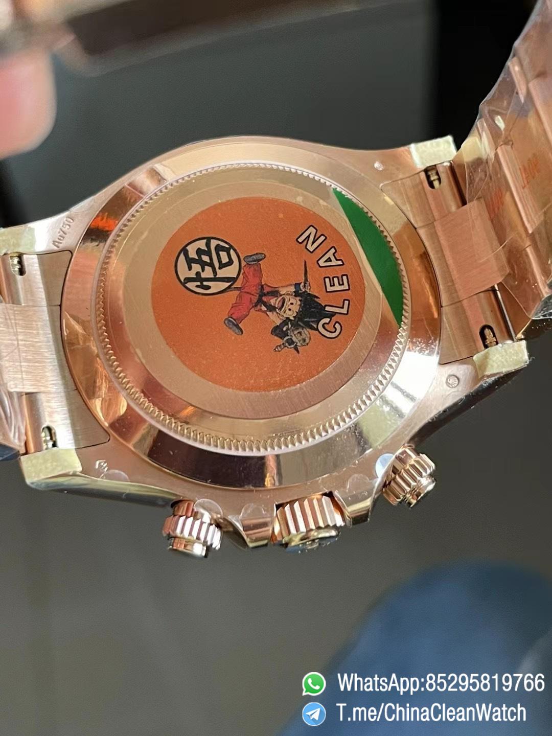 Clean Factory Daytona 116505 0011 Rose Gold Case Bracelet Chocolate Dial with Black Number Markers DD4130 Movement 07 Clean Factory Daytona 116505 0011 Rose Gold Case Bracelet Chocolate Dial with Black Number Markers DD4130 Movement 07