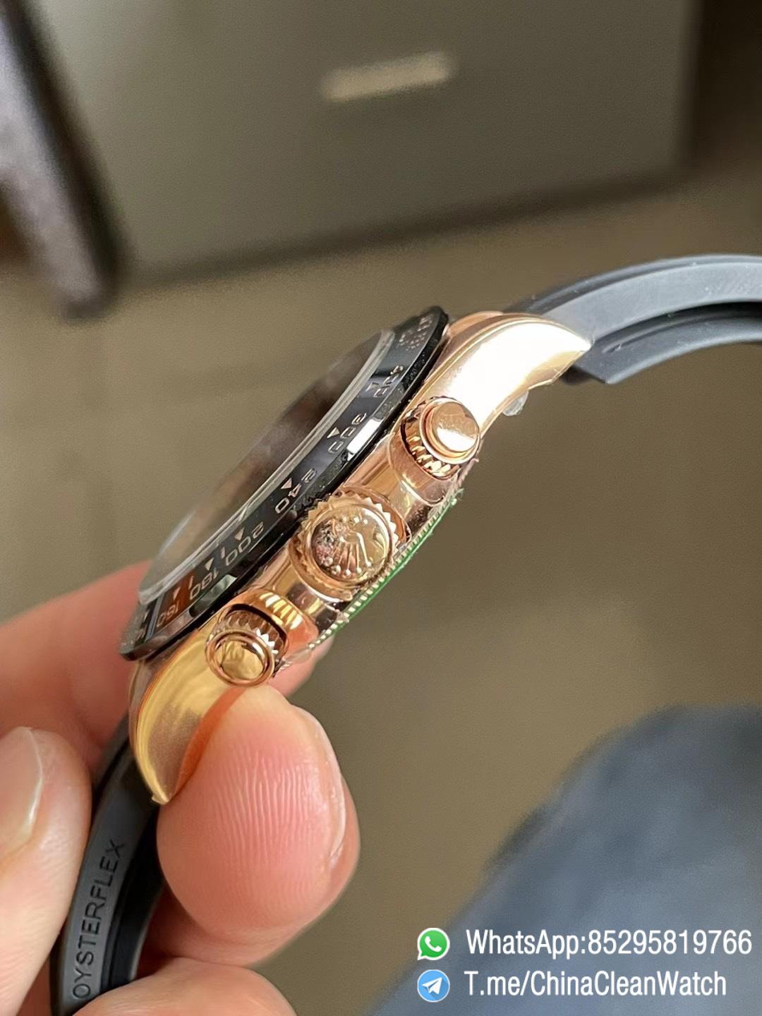 Clean Factory Daytona 116515LN Rose Gold Case Chocolate Dial with Black Number Markers Blacek Ceramic Bezel DD4130 Oysterflex Strap 05 Clean Factory Daytona 116515LN Rose Gold Case Chocolate Dial with Black Number Markers Blacek Ceramic Bezel DD4130 Oysterflex Strap 05