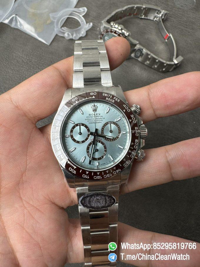 Clean Factory Daytona 126506 ICE Blue Dial Brown Ceramic Bezel SH4131 Movement 72 Hours Power Reserve 02