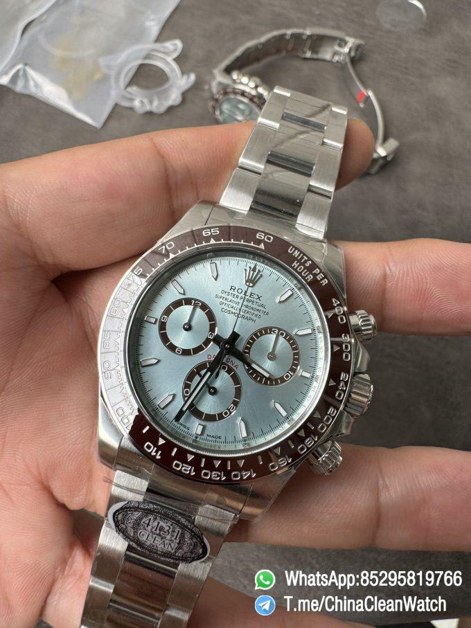 Clean Factory Daytona 126506 ICE Blue Dial Brown Ceramic Bezel SH4131 Movement 72 Hours Power Reserve 04