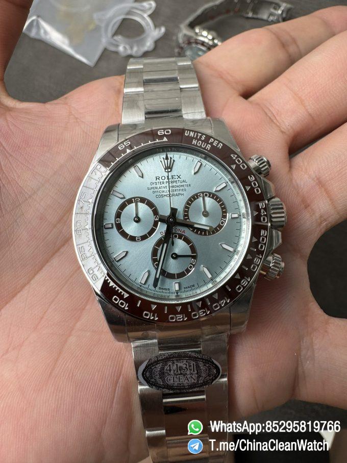 Clean Factory Daytona 126506 ICE Blue Dial Brown Ceramic Bezel SH4131 Movement 72 Hours Power Reserve 06