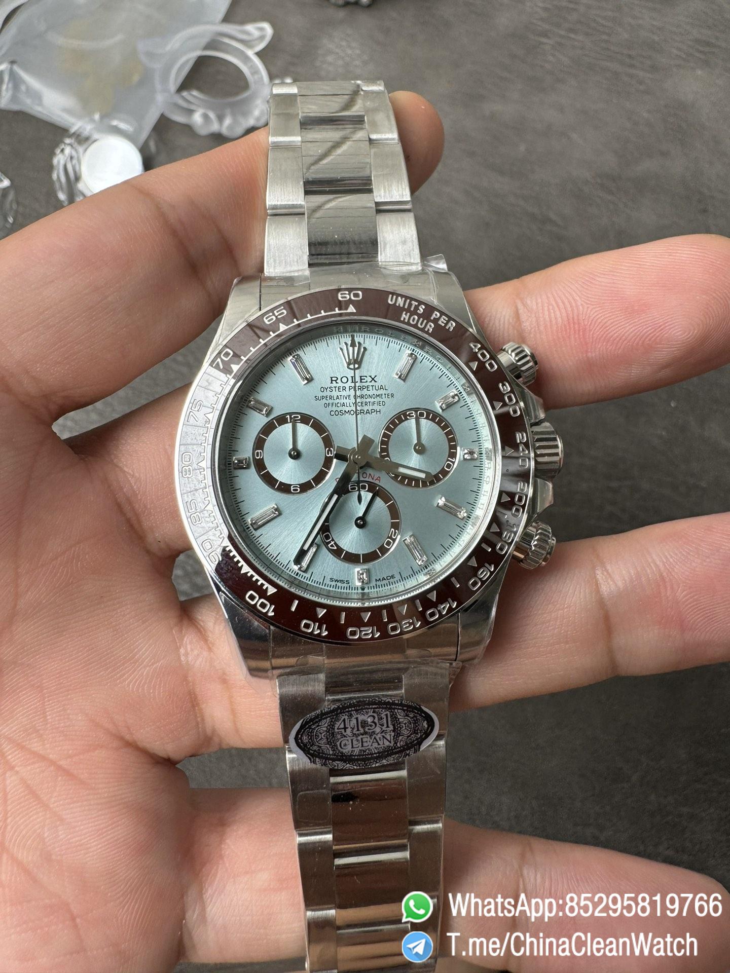 Clean Factory Daytona 126506 ICE Blue Dial With Diamonds Markers Brown Ceramic Bezel SH4131 Movement 72 Hours PR 02 Clean Factory Daytona 126506 ICE Blue Dial With Diamonds Markers Brown Ceramic Bezel SH4131 Movement 72 Hours PR 02