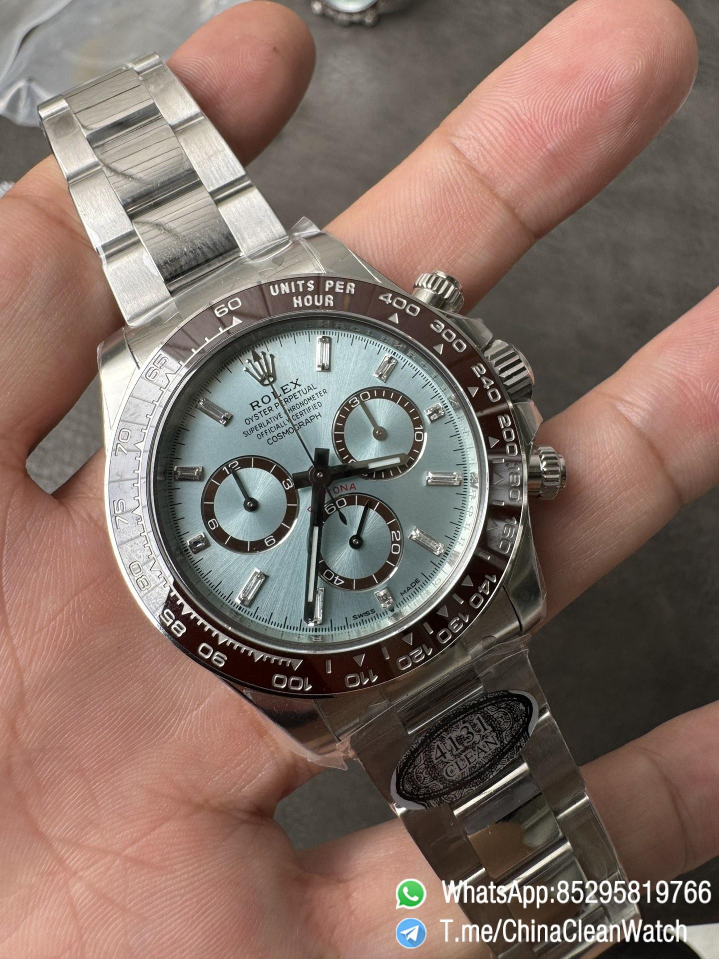 Clean Factory Daytona 126506 ICE Blue Dial With Diamonds Markers Brown Ceramic Bezel SH4131 Movement 72 Hours PR 03 Clean Factory Daytona 126506 ICE Blue Dial With Diamonds Markers Brown Ceramic Bezel SH4131 Movement 72 Hours PR 03