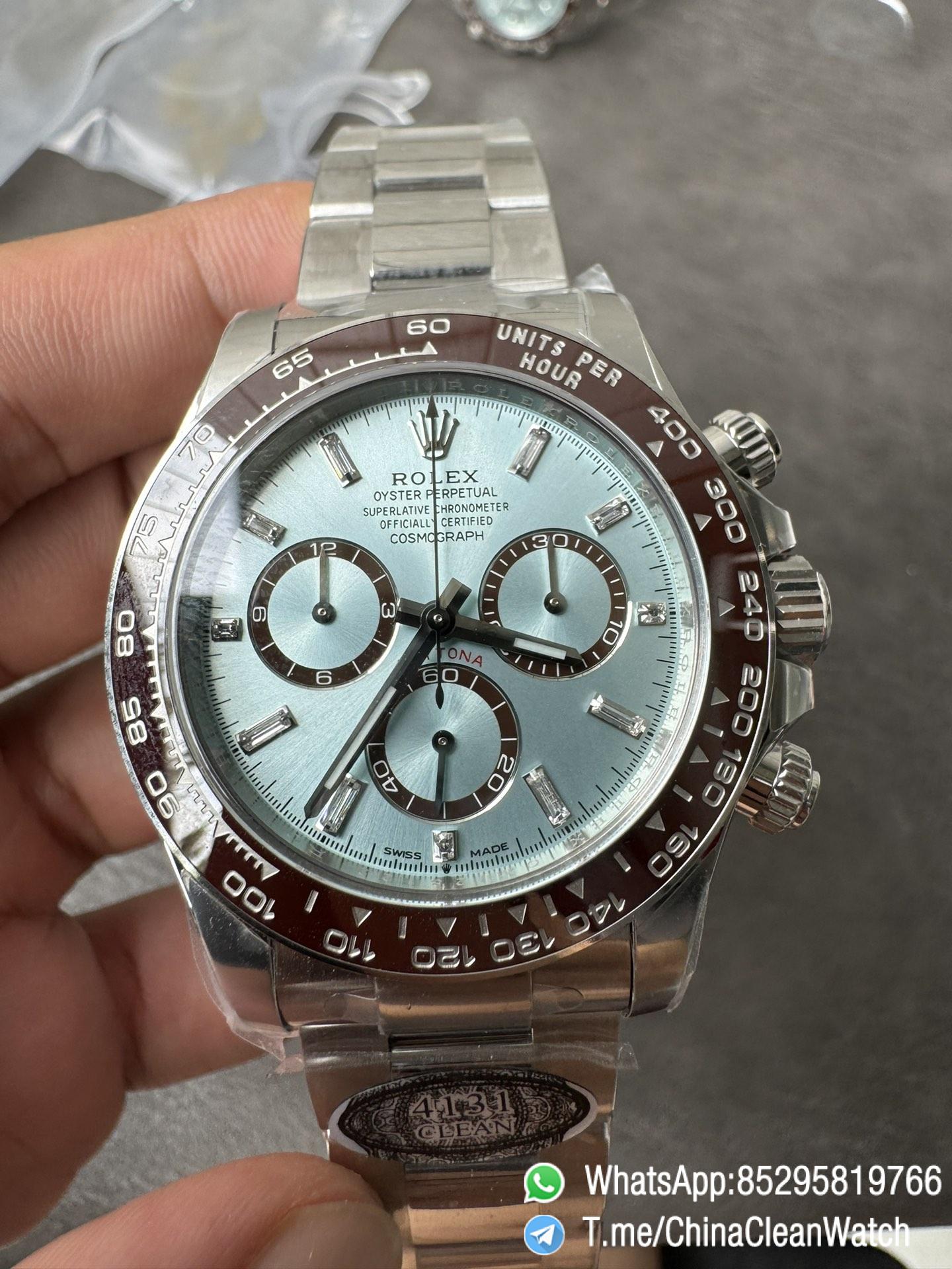 Clean Factory Daytona 126506 ICE Blue Dial With Diamonds Markers Brown Ceramic Bezel SH4131 Movement 72 Hours PR 09 Clean Factory Daytona 126506 ICE Blue Dial With Diamonds Markers Brown Ceramic Bezel SH4131 Movement 72 Hours PR 09