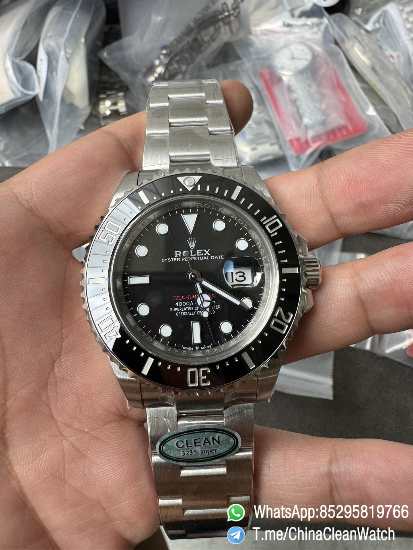 Clean Factory Rolex Sea Dweller 126600 Single Red 904L Steel Case and Bracelet SH3235 Movement 02 Clean Factory Rolex Sea Dweller 126600 Single Red 904L Steel Case and Bracelet SH3235 Movement 02