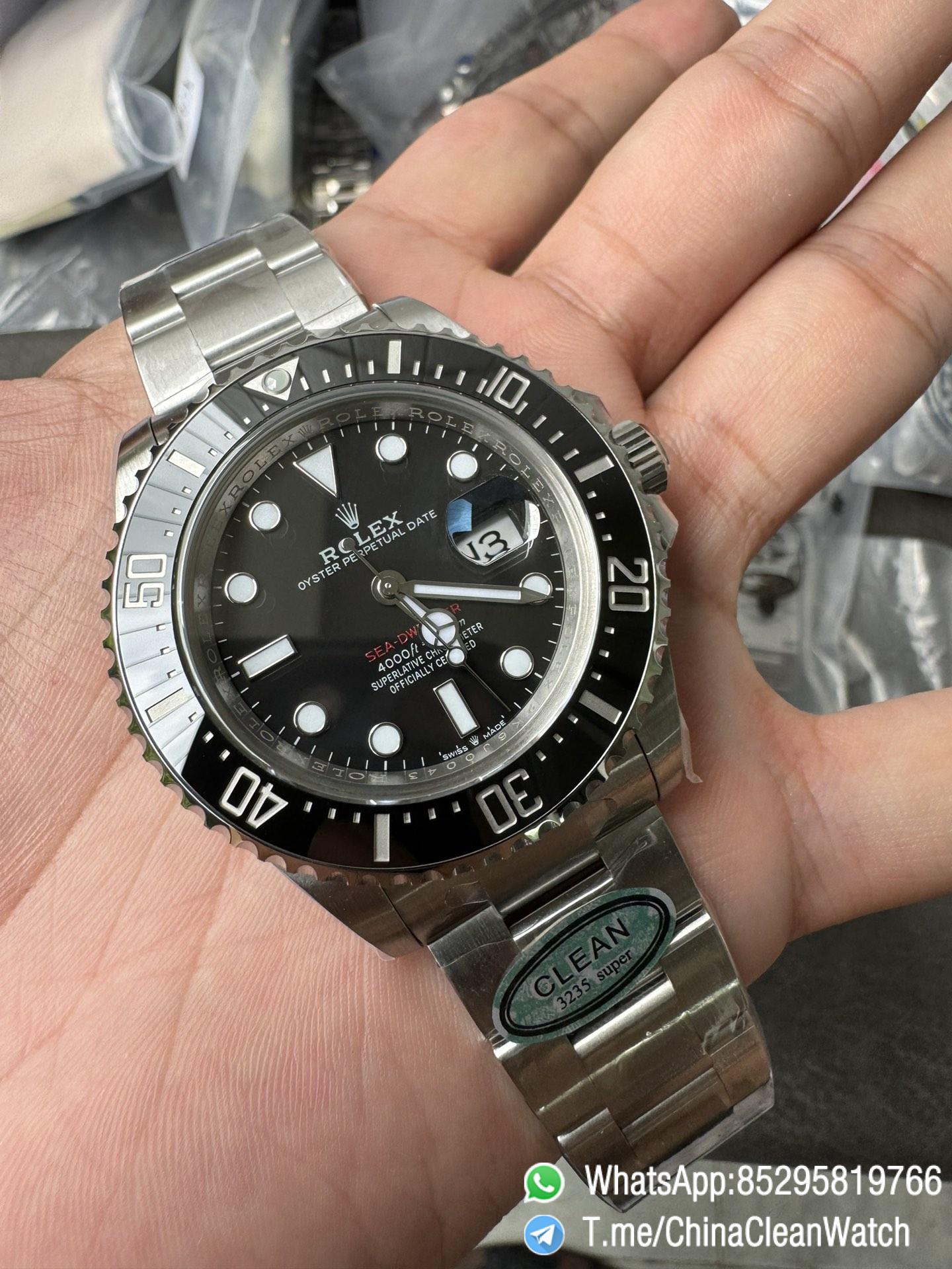 Clean Factory Rolex Sea Dweller 126600 Single Red 904L Steel Case and Bracelet SH3235 Movement 03 Clean Factory Rolex Sea Dweller 126600 Single Red 904L Steel Case and Bracelet SH3235 Movement 03